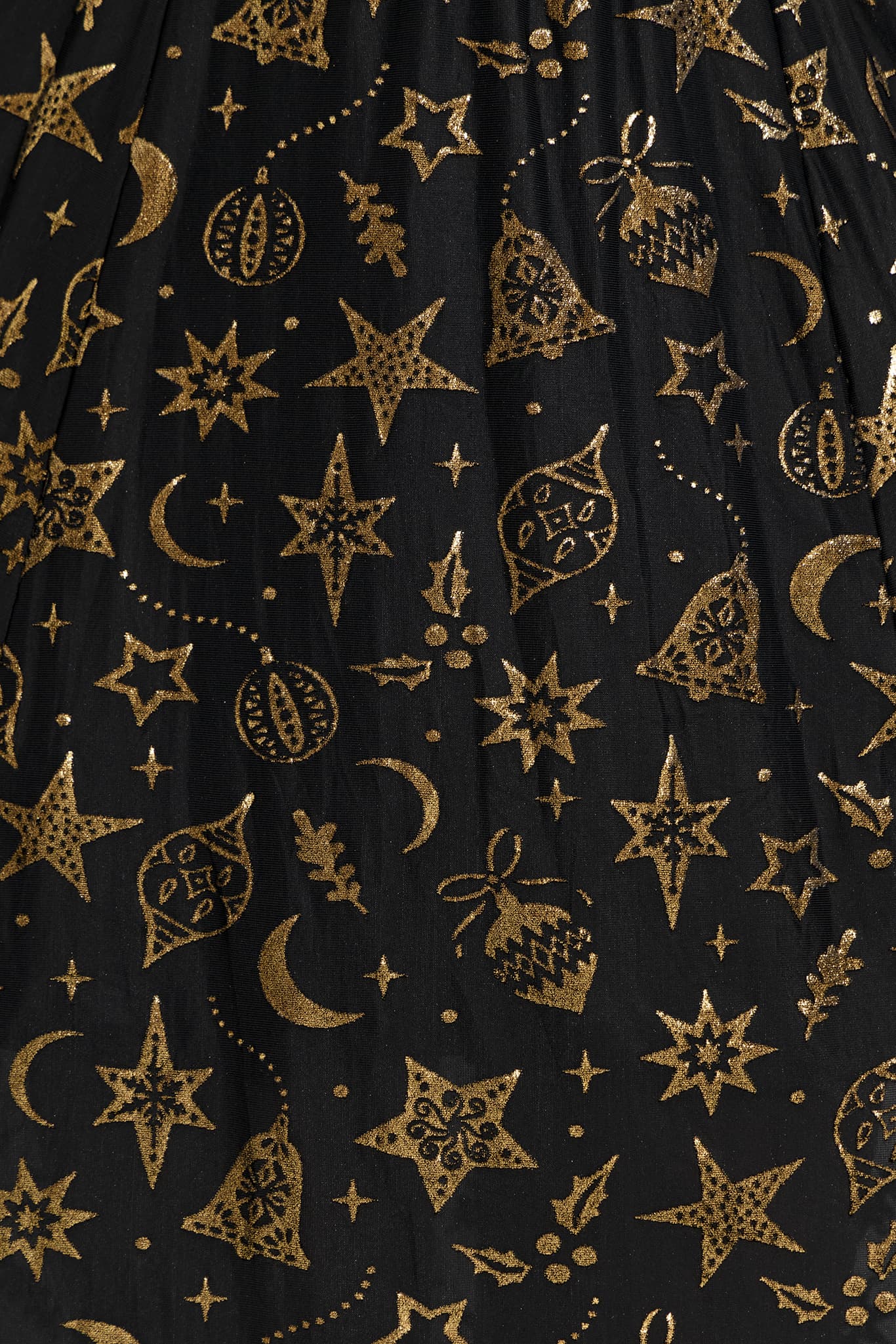 Burned Velvet Christmas Baubles V Neck Maxi Dress - Image 3