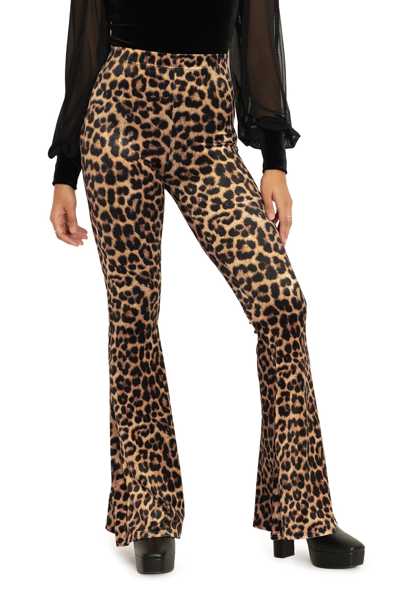 Claws Out Velvet High Waisted Flare Pants - Image 7