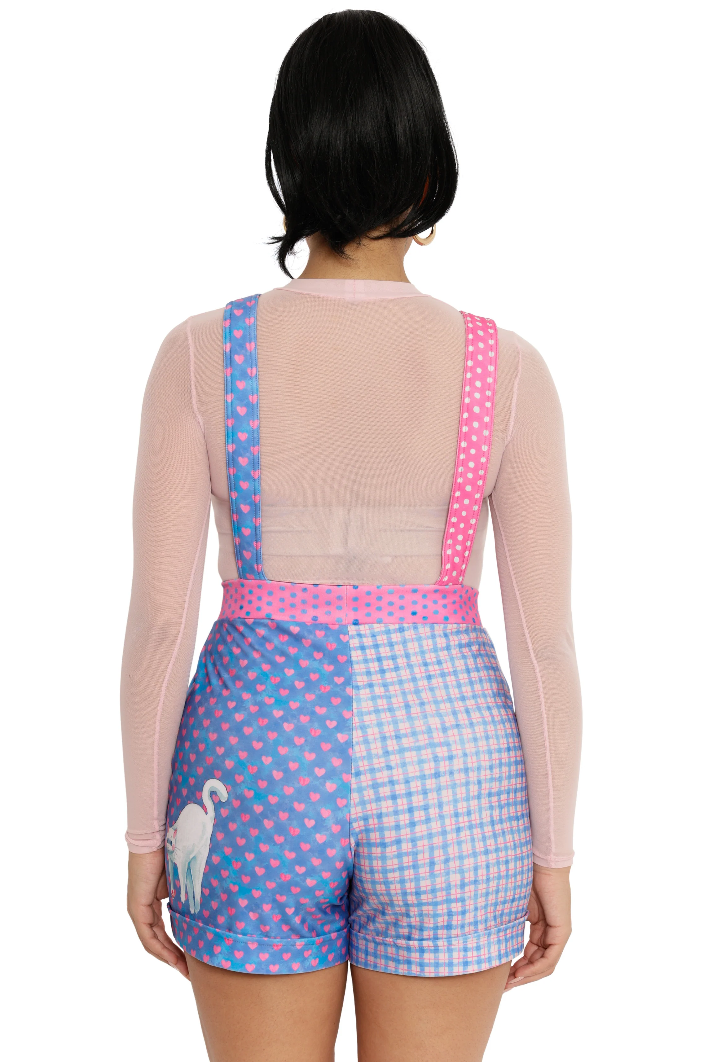 Cosy Kitties Inside Pocket Short Overalls - Image 7