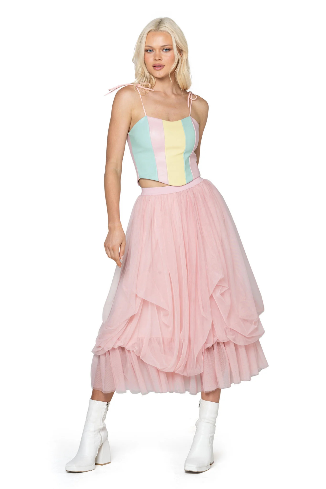 Cotton Candy Tulle Midi Skirt - Image 2