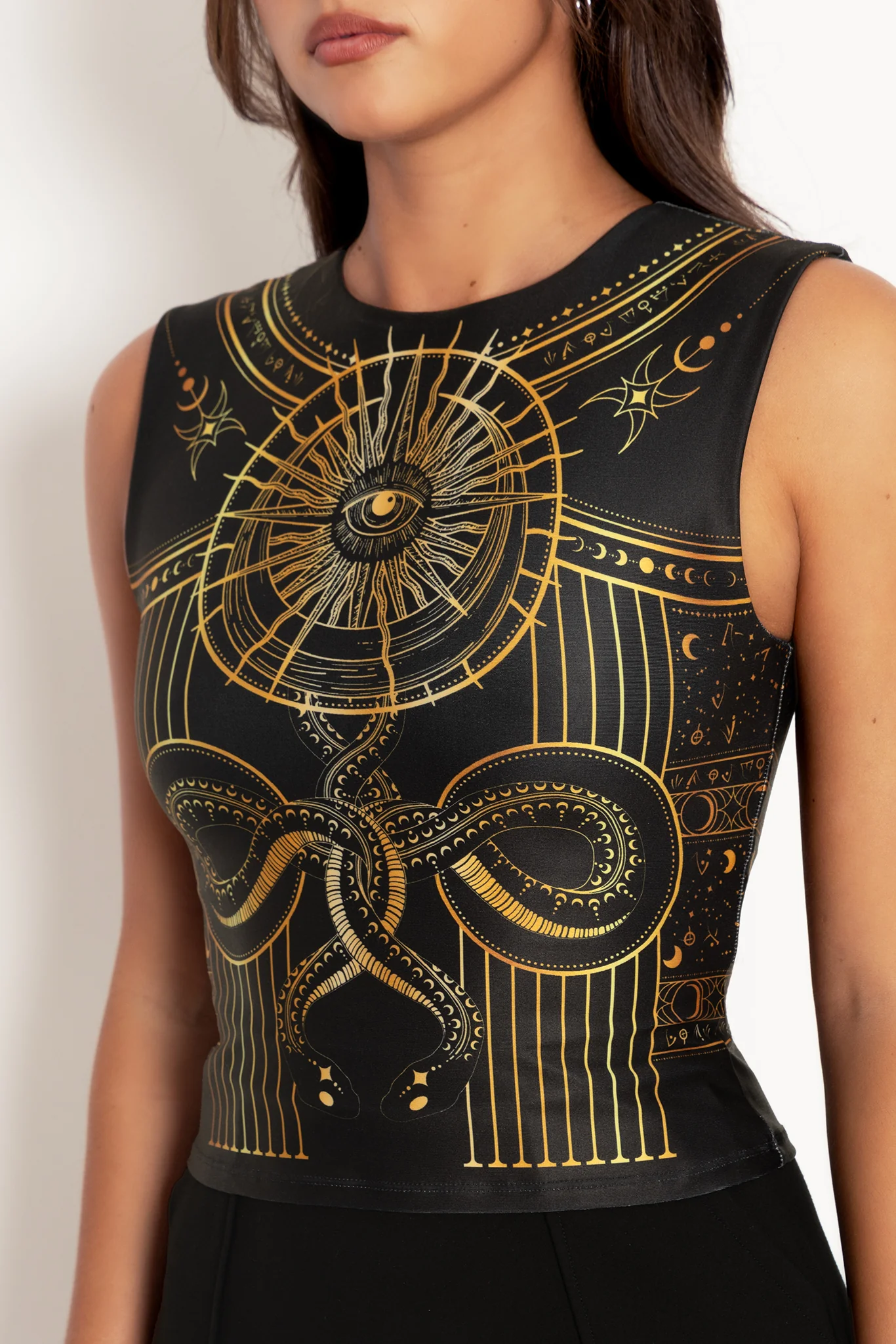 High Priestess Crew Neck Cropped Tank - Image 3