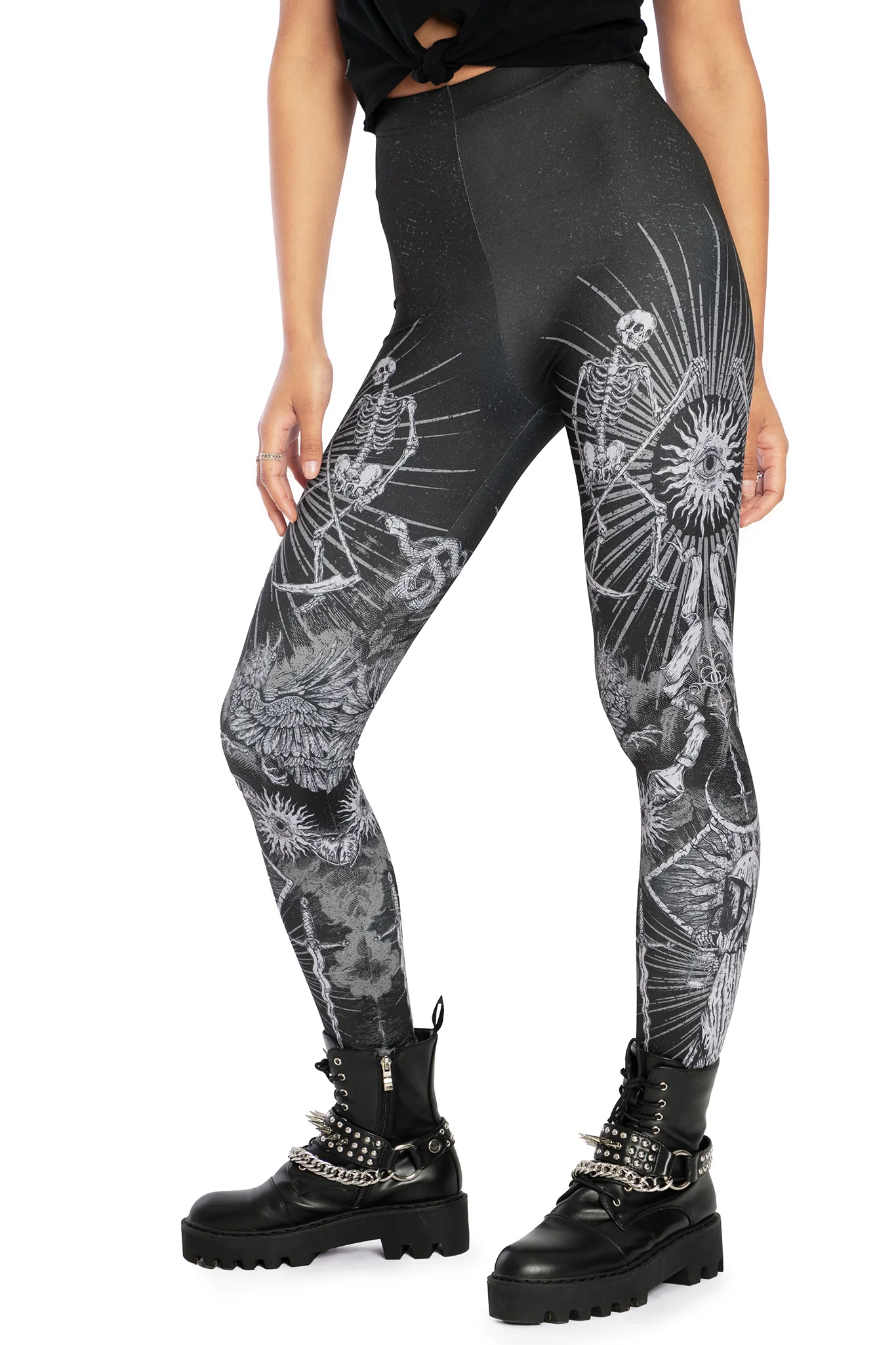 Dark Rites High Waisted Matte Finish Leggings - Image 5