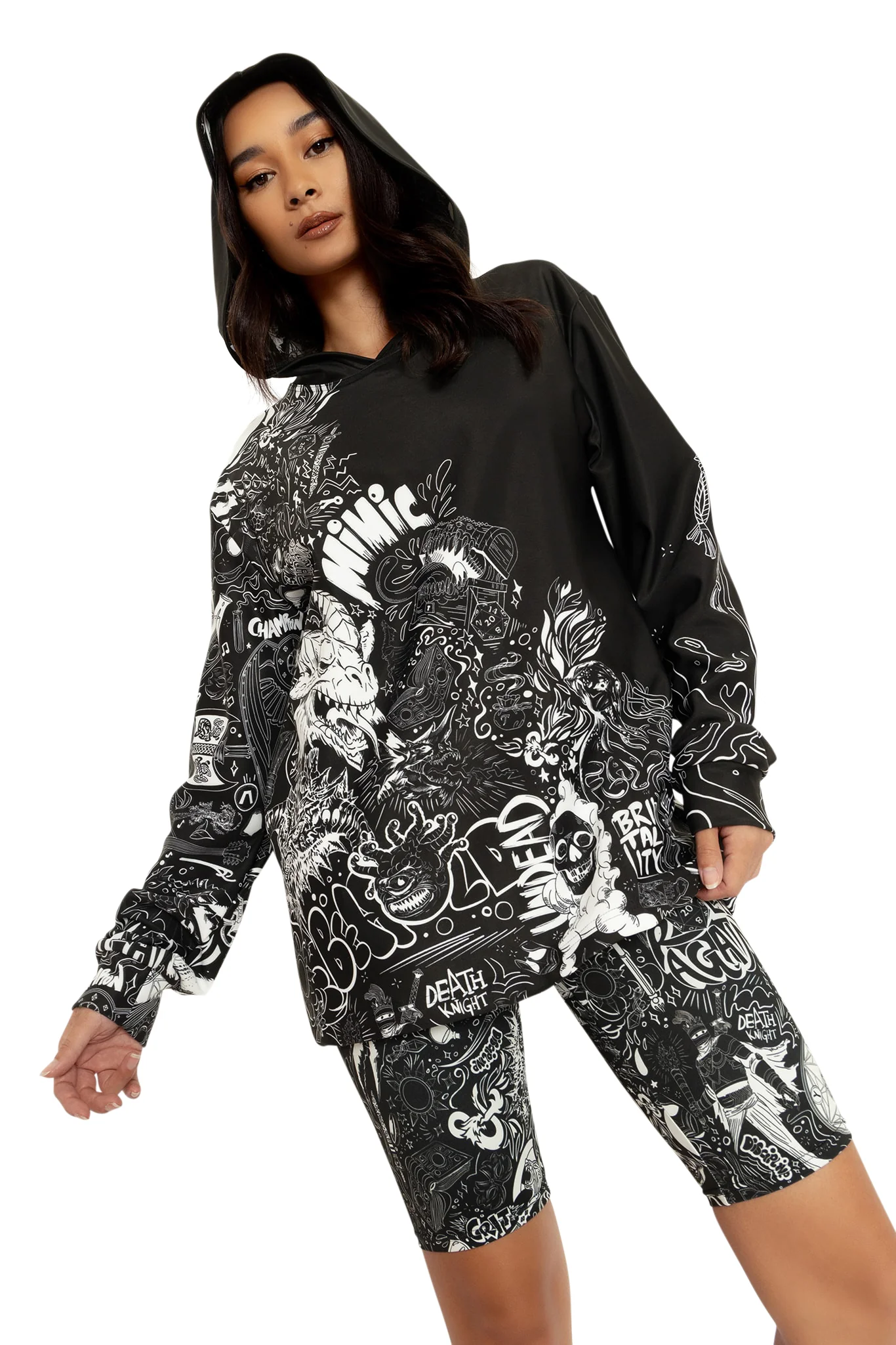 D&D Graffiti High Waisted Bike Pants - Image 10