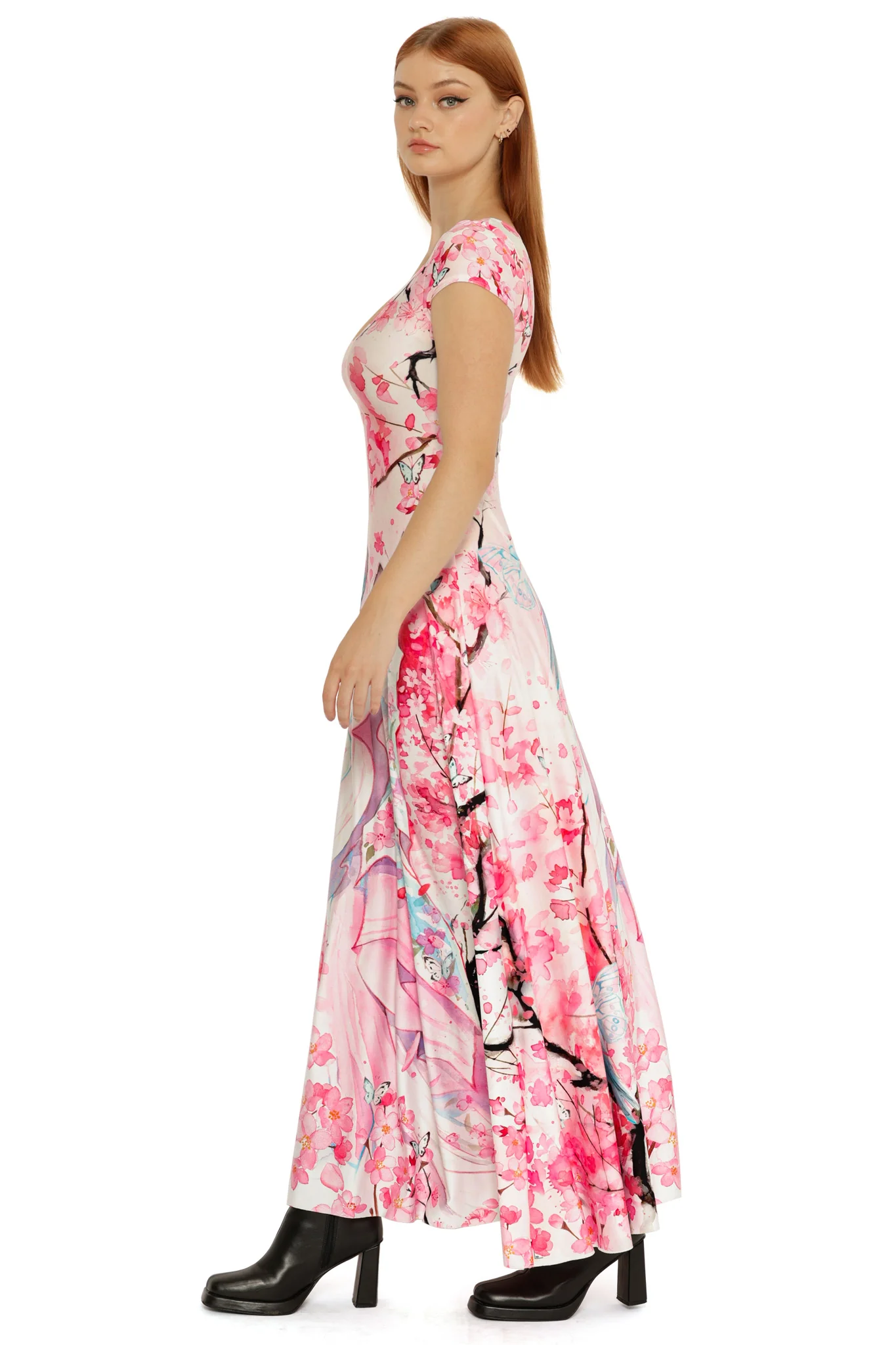 Death's Friend Cap Sleeve Scoop Maxi Dress - Image 6