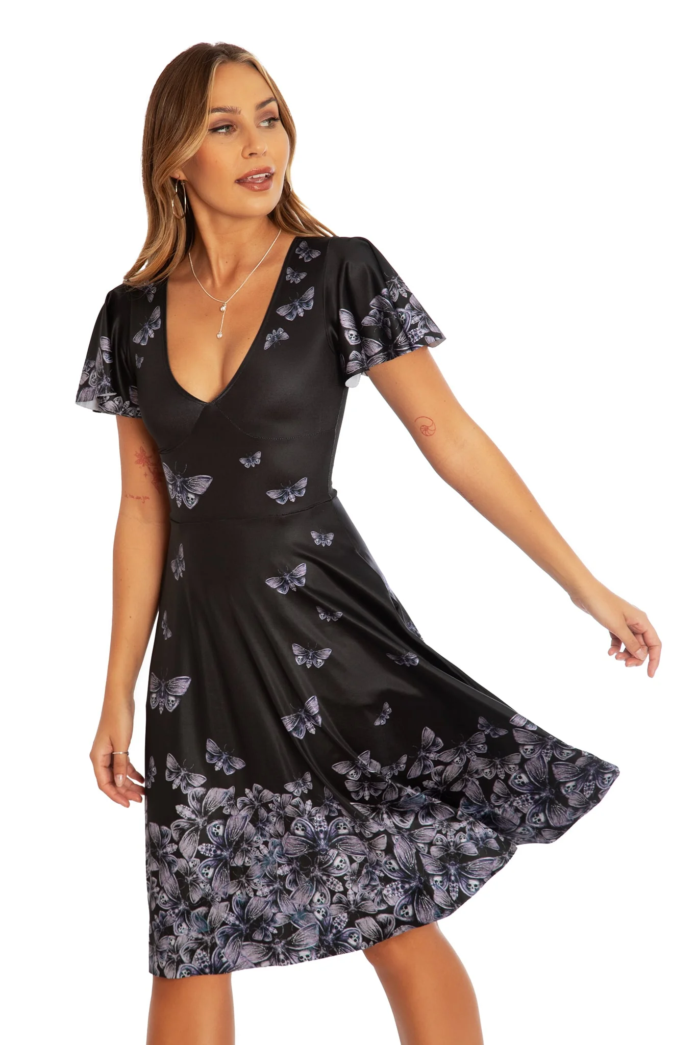 Death's Head Hawkmoth Rio Marilyn Midi Dress - Image 7