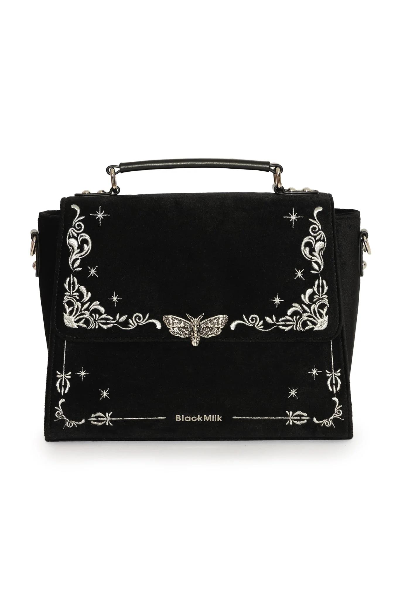 Death's Head Hawkmoth Velvet Handbag - Image 4