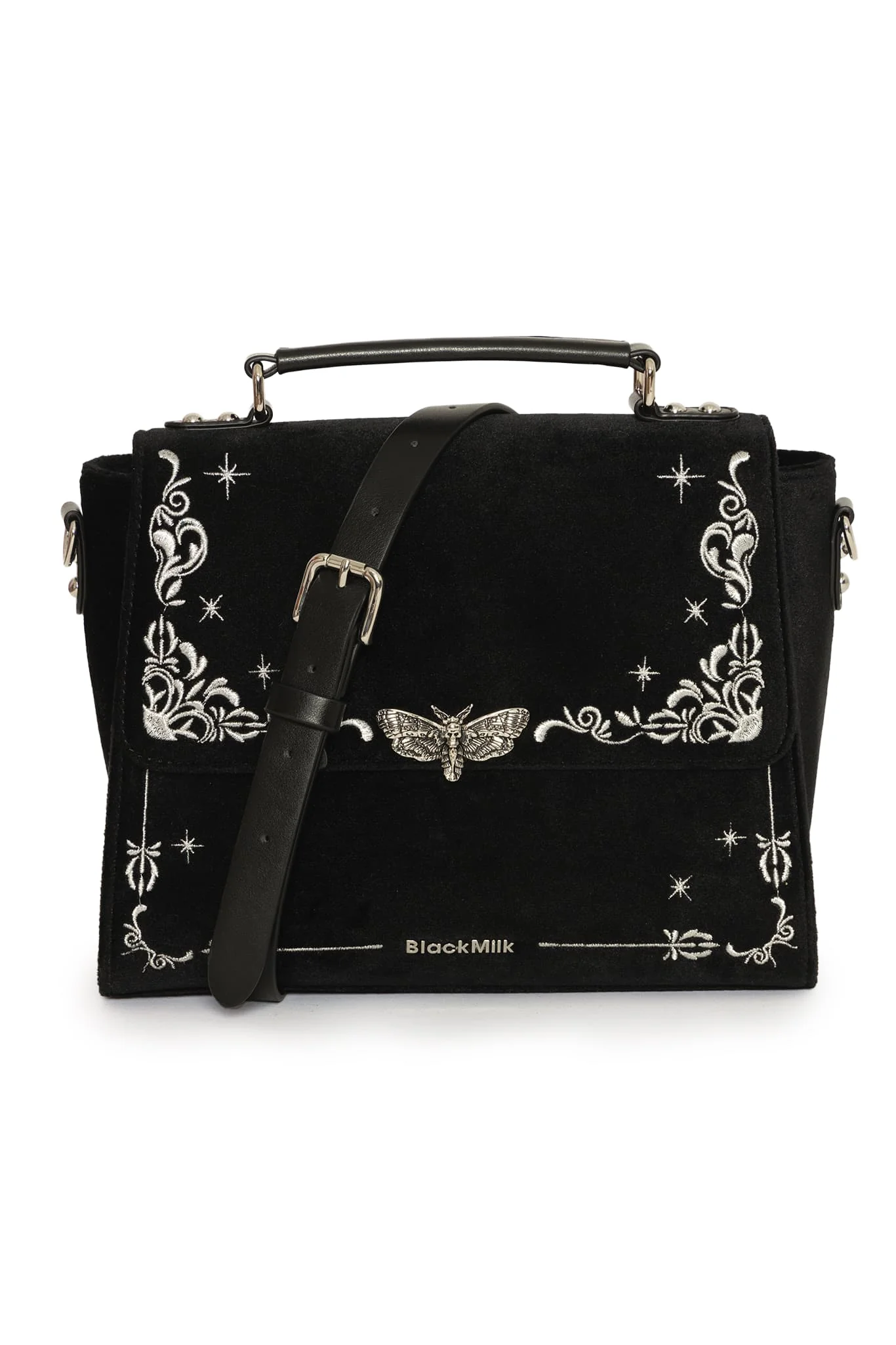 Death's Head Hawkmoth Velvet Handbag - Image 6
