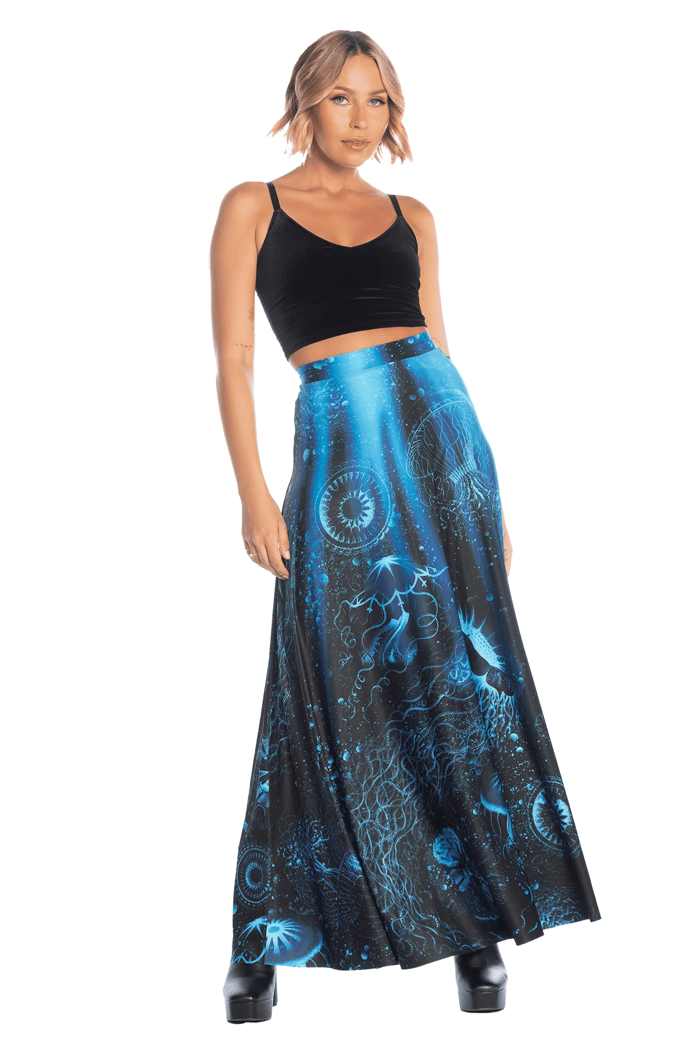 Deep Sea Jellyfish Maxi Skirt