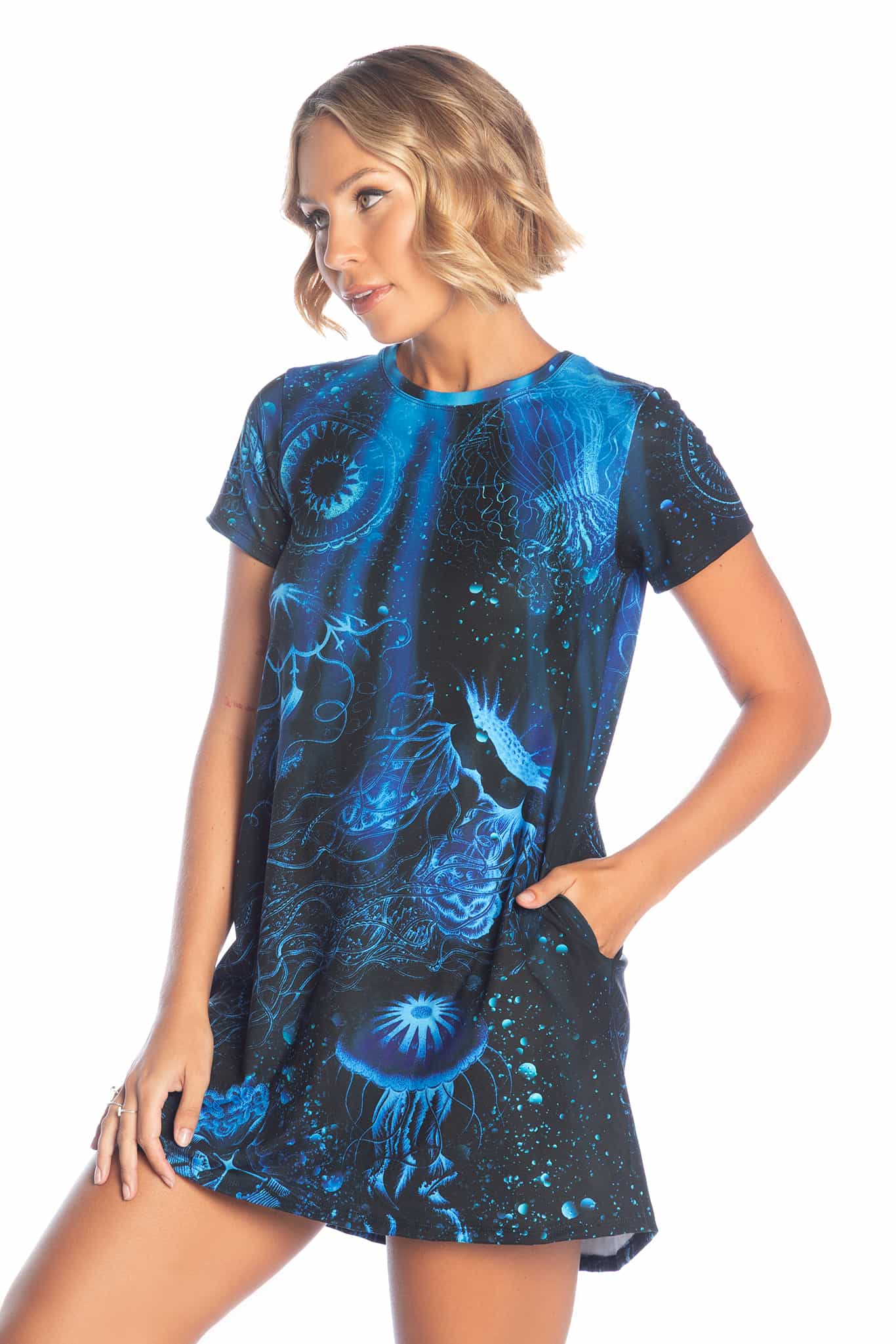 Deep Sea Jellyfish Swing Tee Dress - Image 8