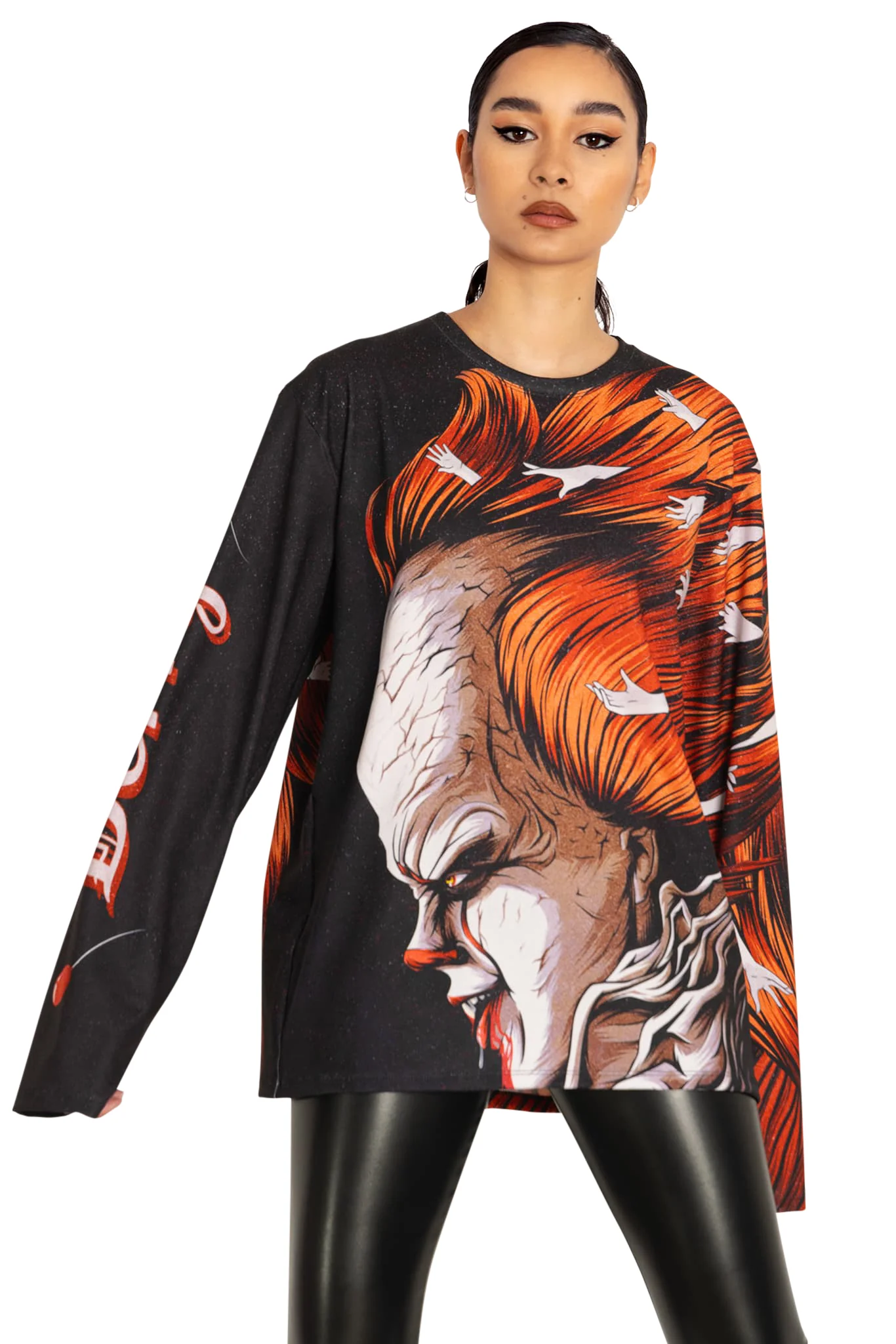 Derry Is Calling Long Sleeve Oversized Boyfriend Tee