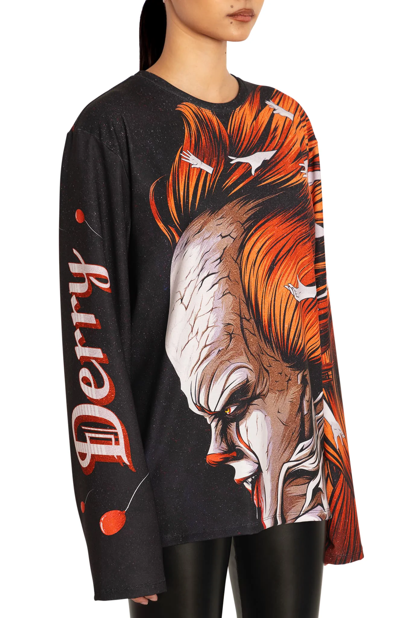Derry Is Calling Long Sleeve Oversized Boyfriend Tee - Image 3