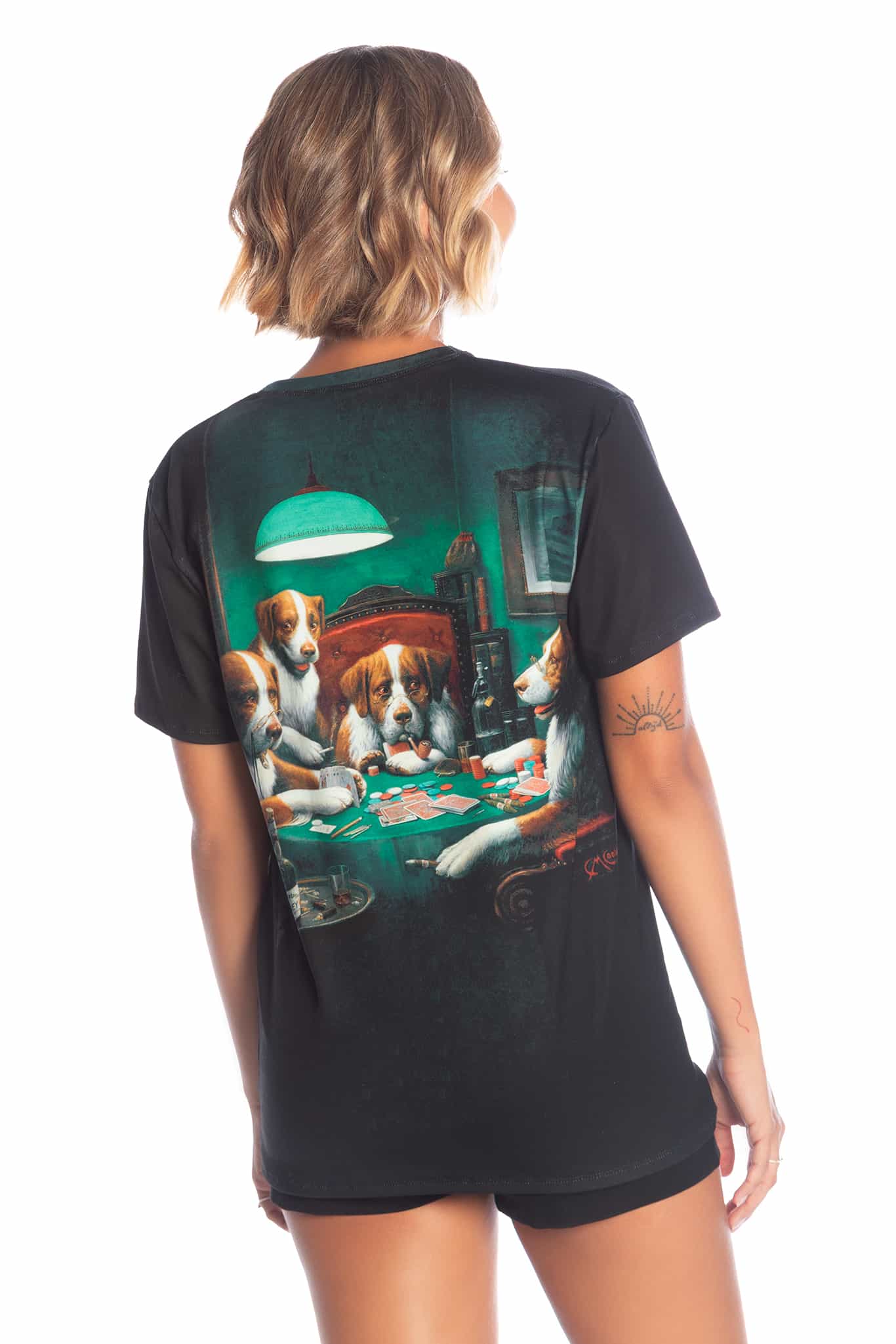 Dogs Playing Poker Boyfriend Tee - Image 6