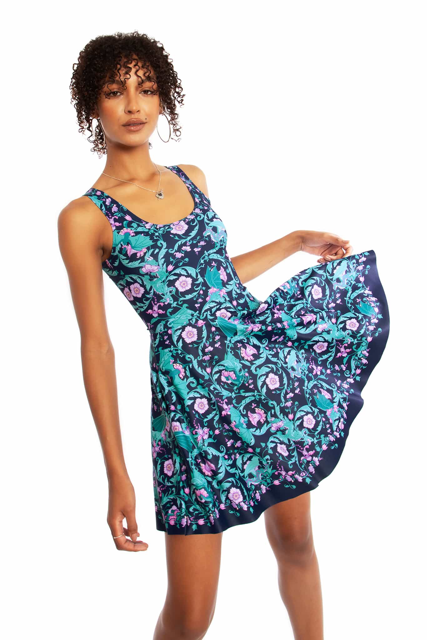 Dragon Garden Scoop Skater Dress - Image 8