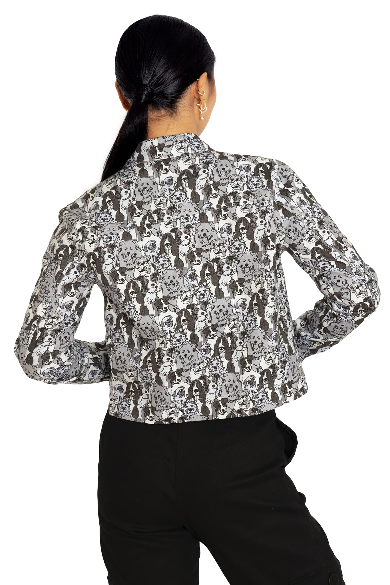 Drawn Dogs Crop Jacket - Image 2