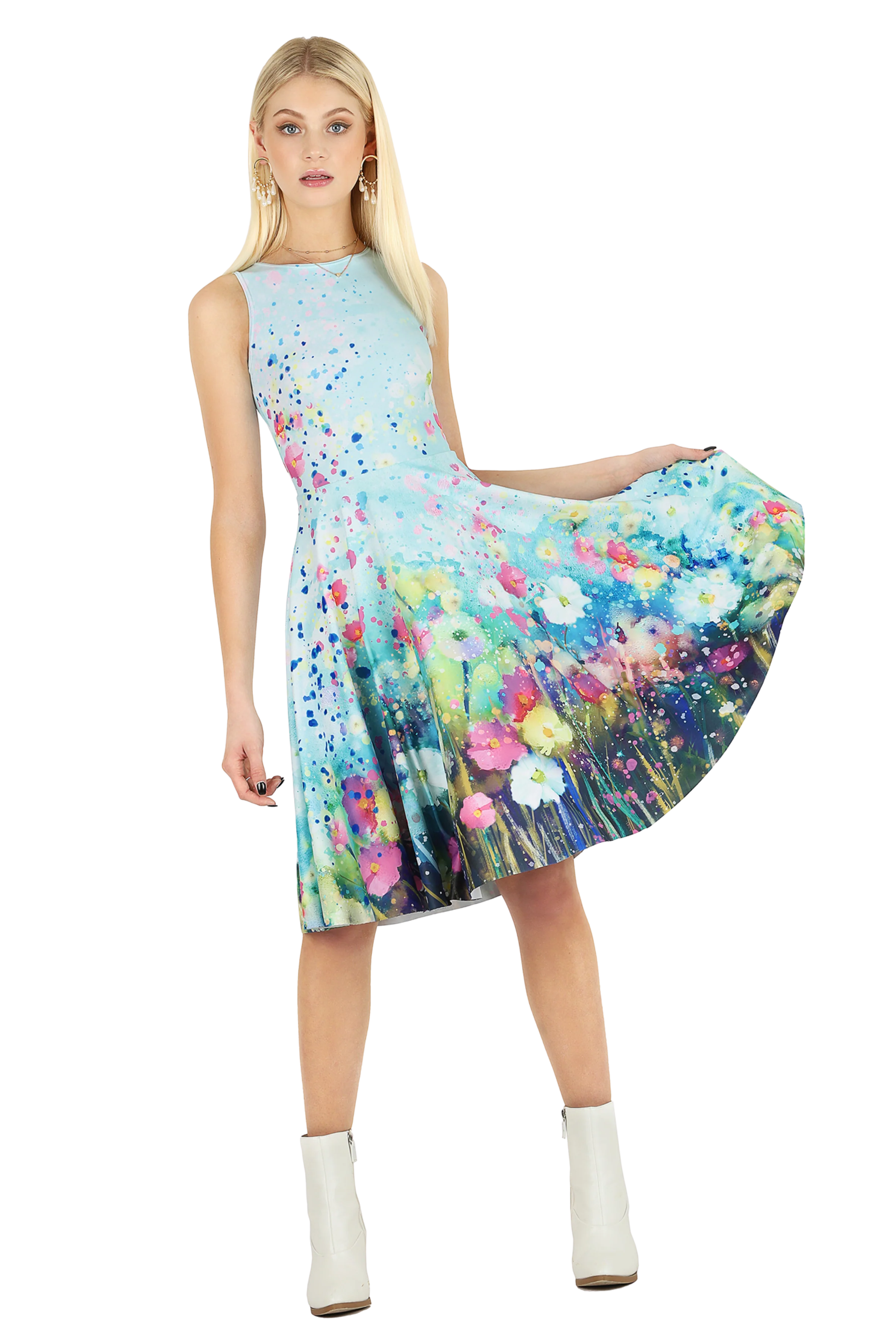 Dreaming In Watercolours Princess Midi Dress