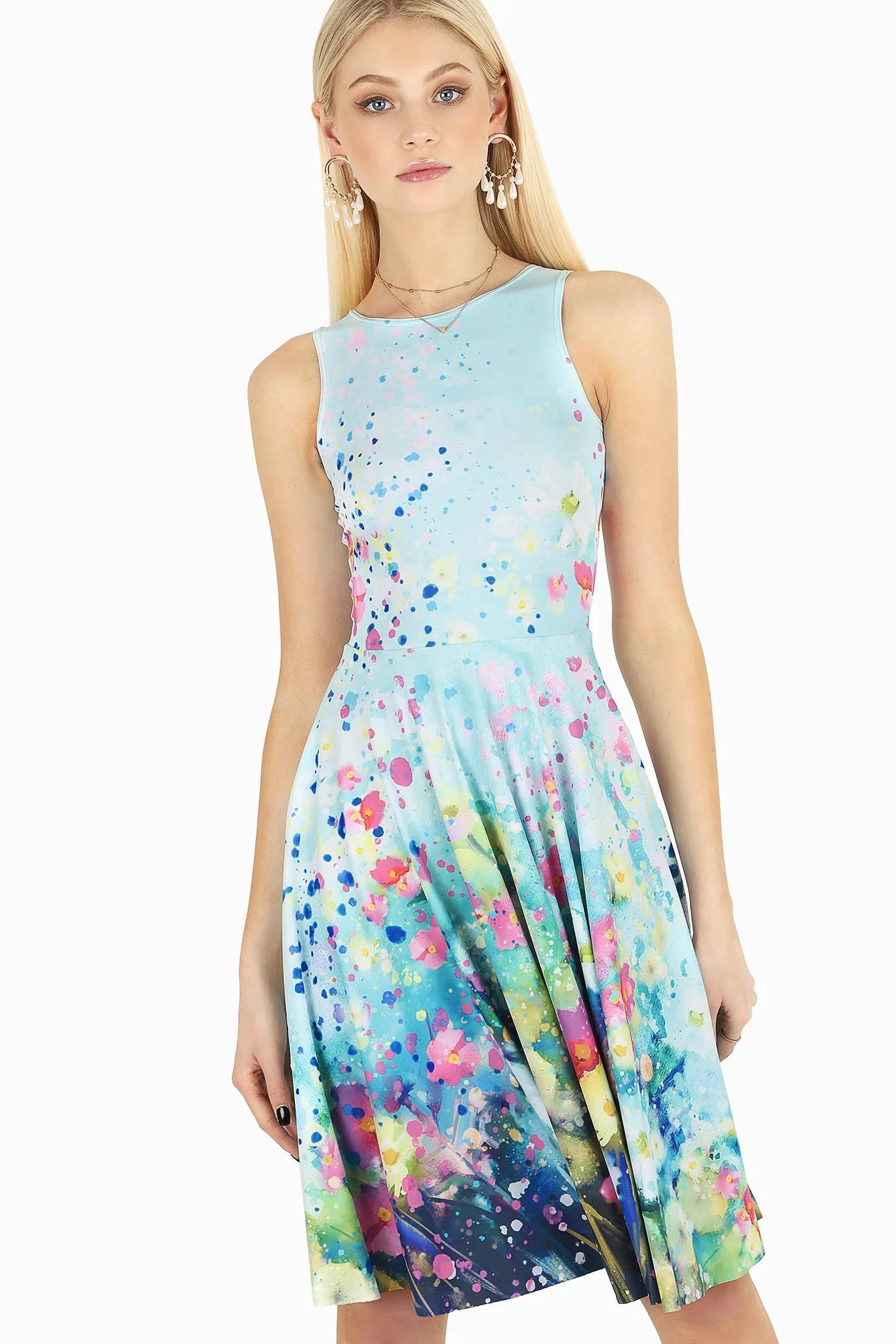 Dreaming In Watercolours Princess Midi Dress - Image 5