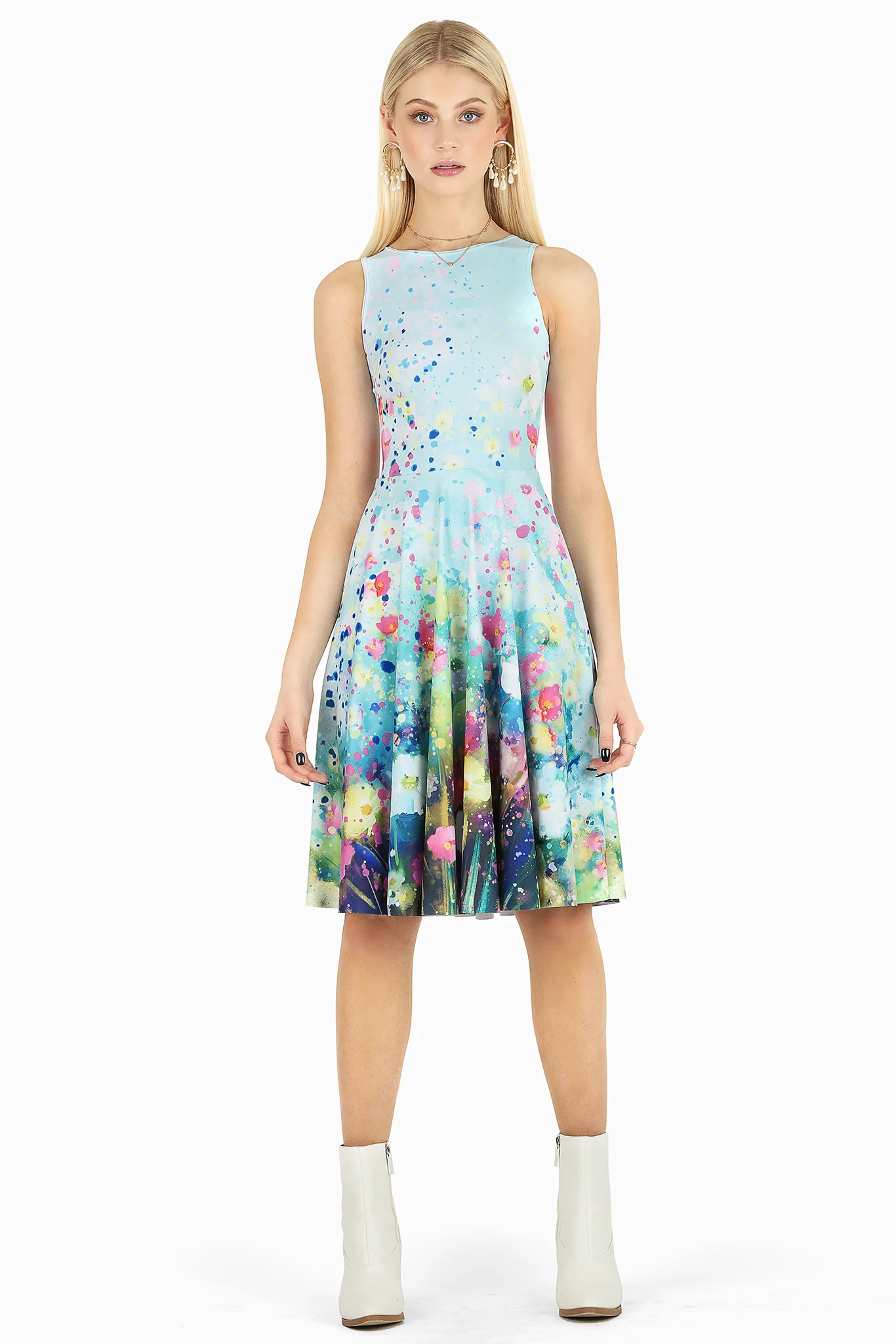 Dreaming In Watercolours Princess Midi Dress - Image 6