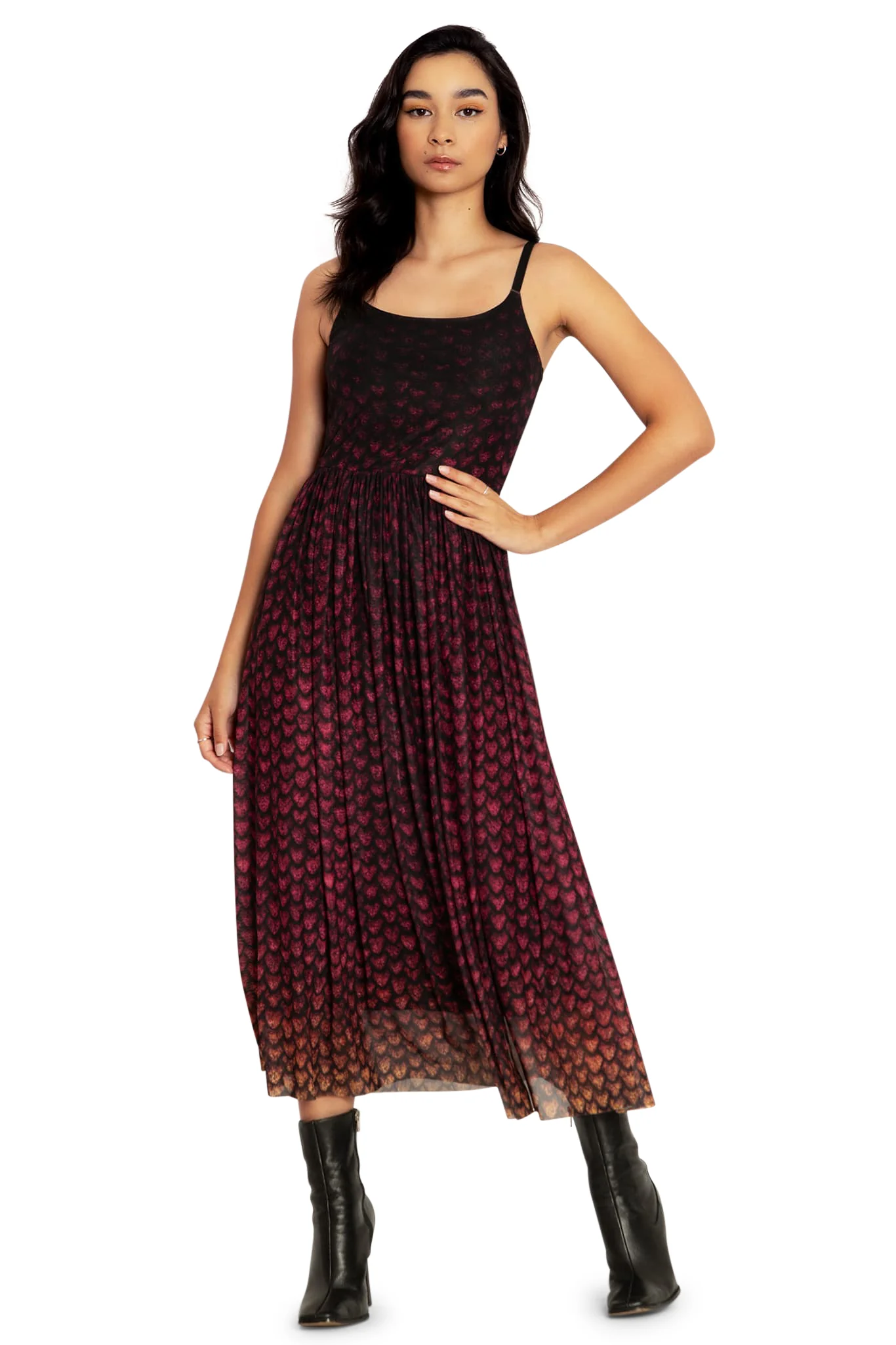 Drogon Dragon Egg Scoop Sheer Midaxi Dress