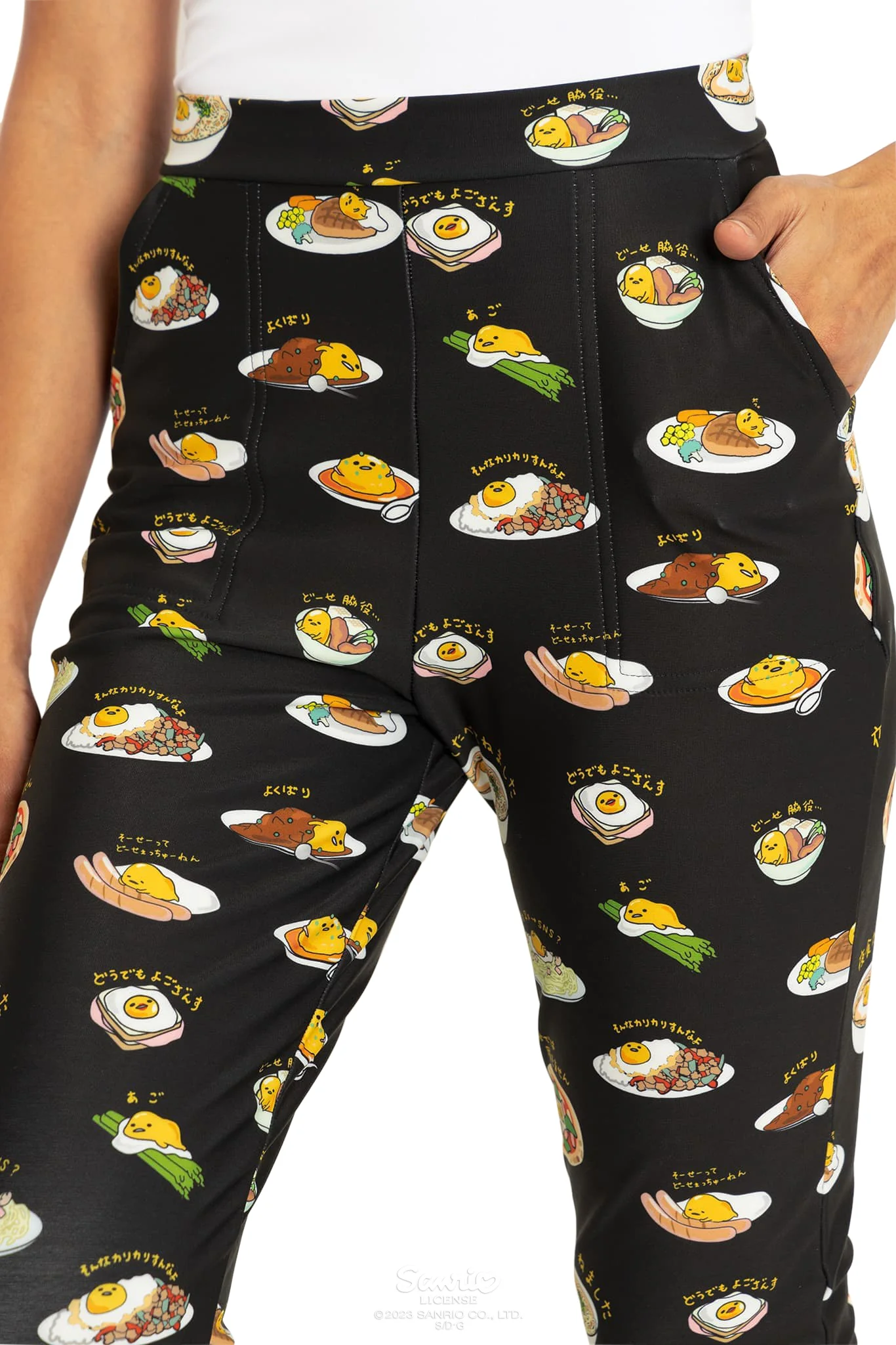 Eat With Gudetama Cuffed Pants - Image 3