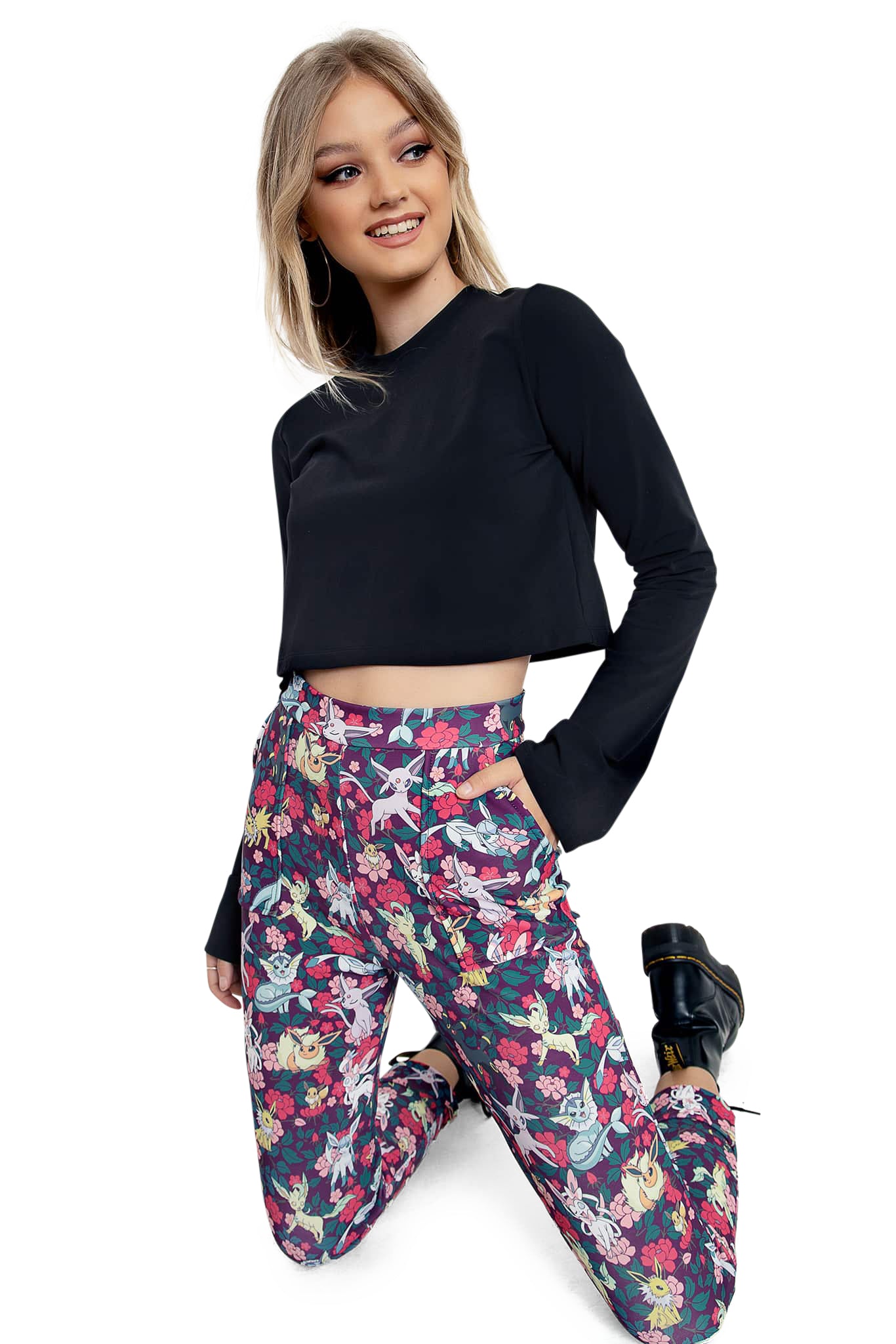 Eevee Evolution Floral Cuffed Pants - Image 7