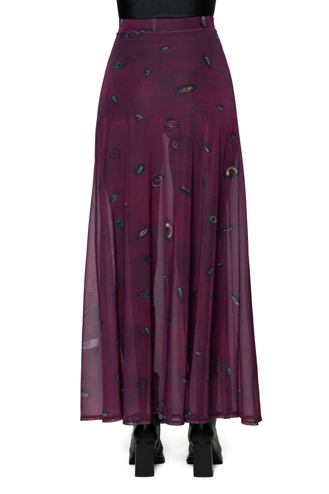 Eye Attire Sheer Single Split Skirt - Image 5