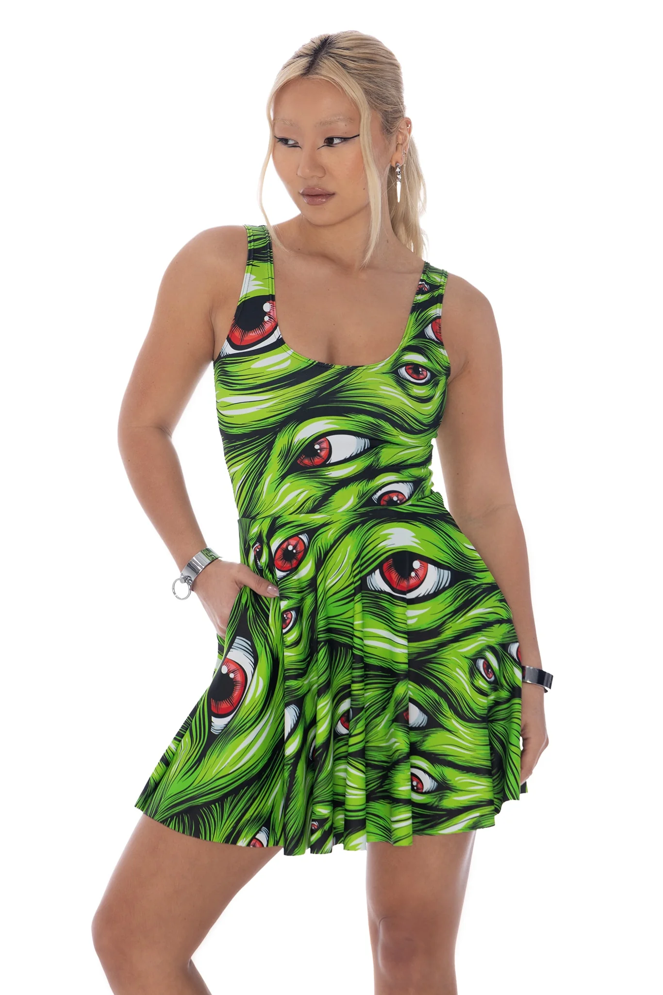 Eye On You Scoop Skater Dress - Image 6