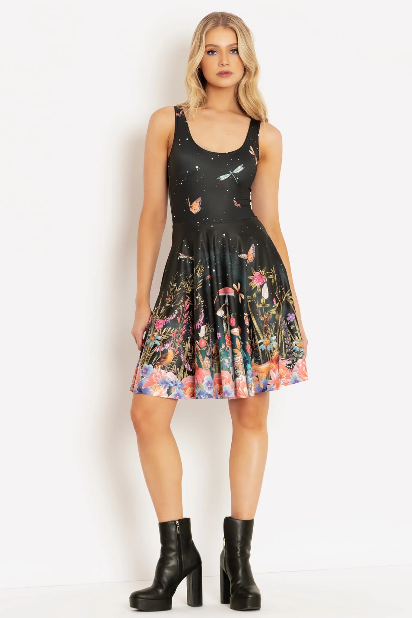 Fairytale Floral Scoop Longline Dress