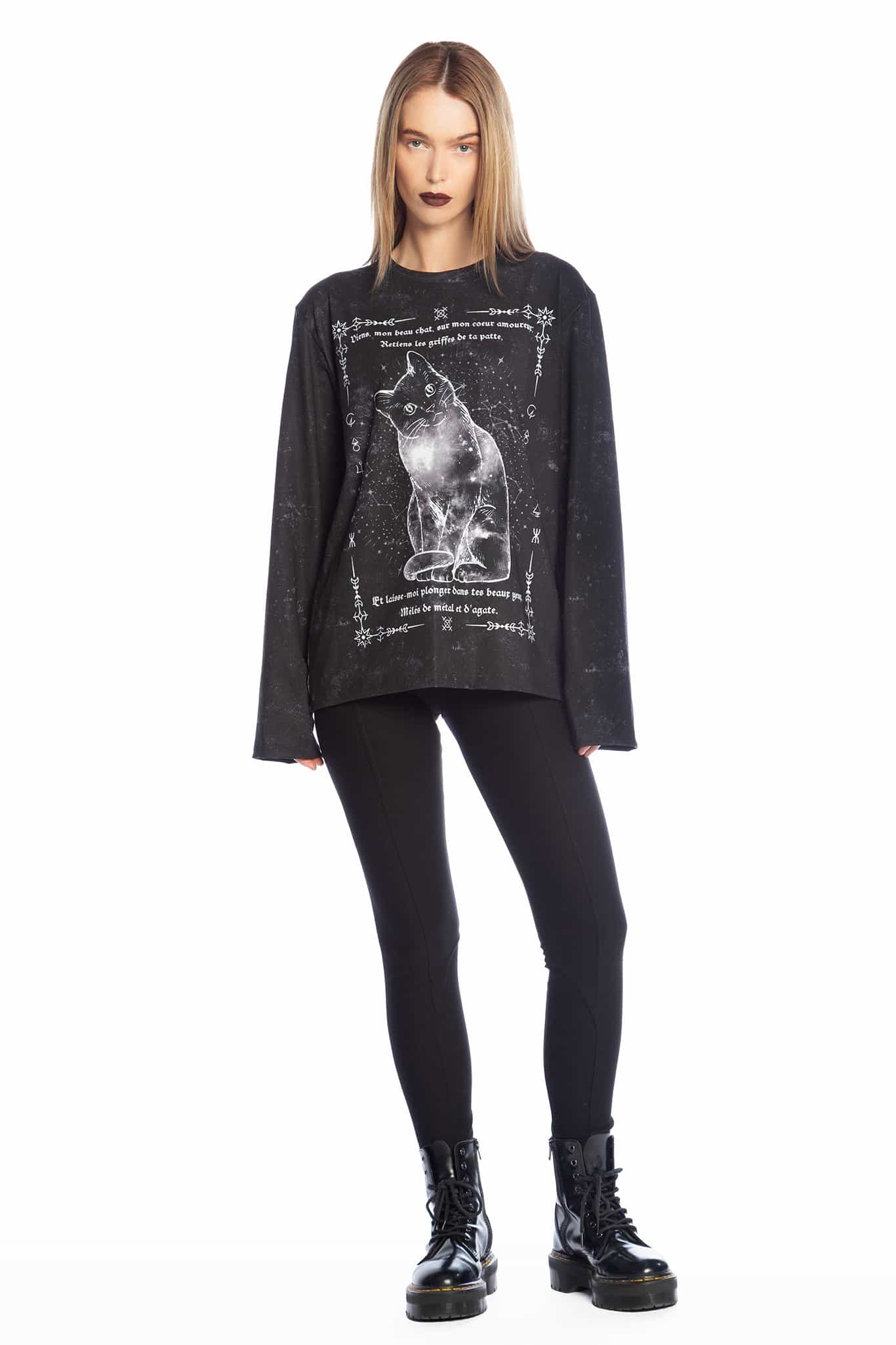 Fleurs of Evil Long Sleeve Oversized Boyfriend Tee - Image 8