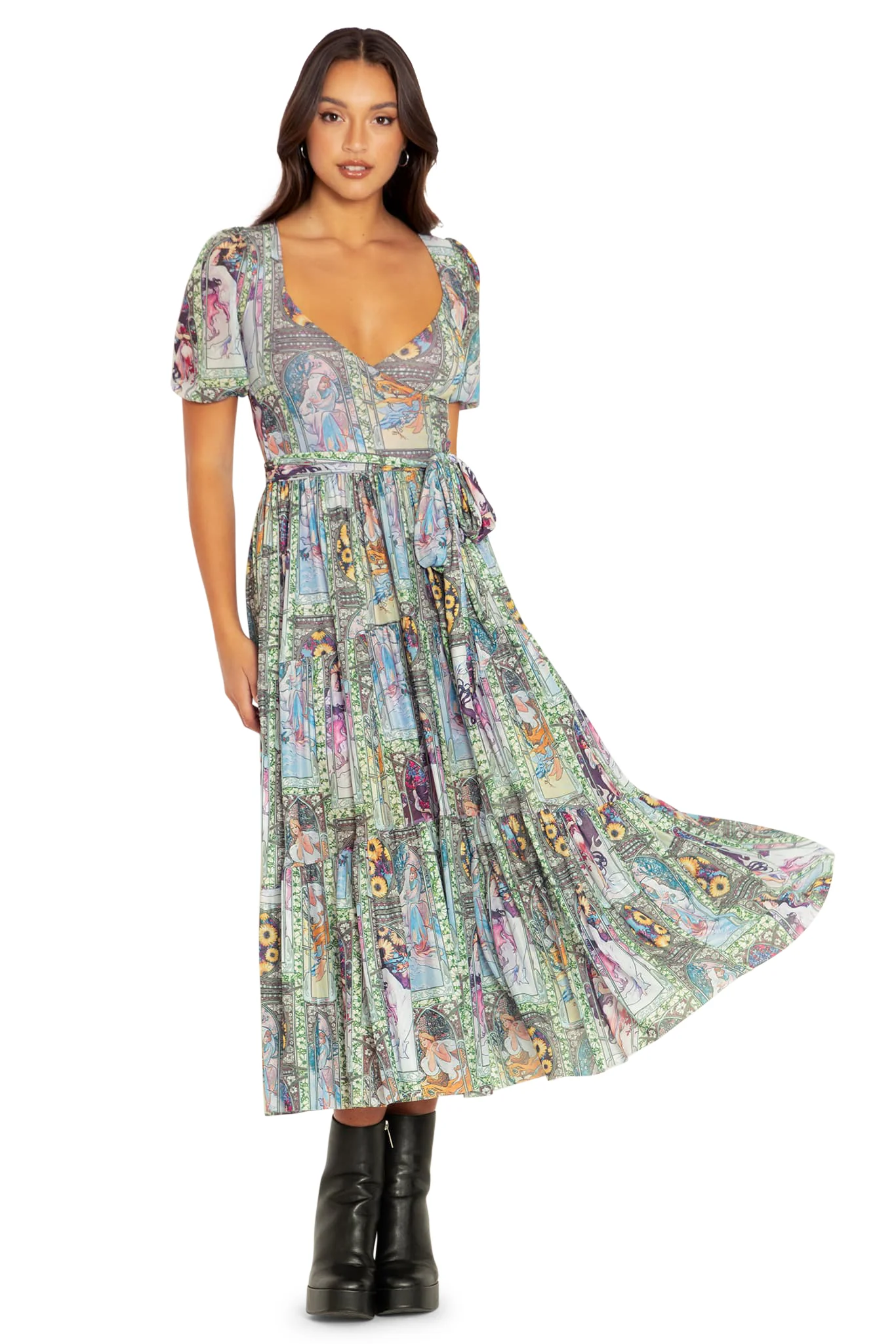 Four Seasons Wrap Midaxi Dress