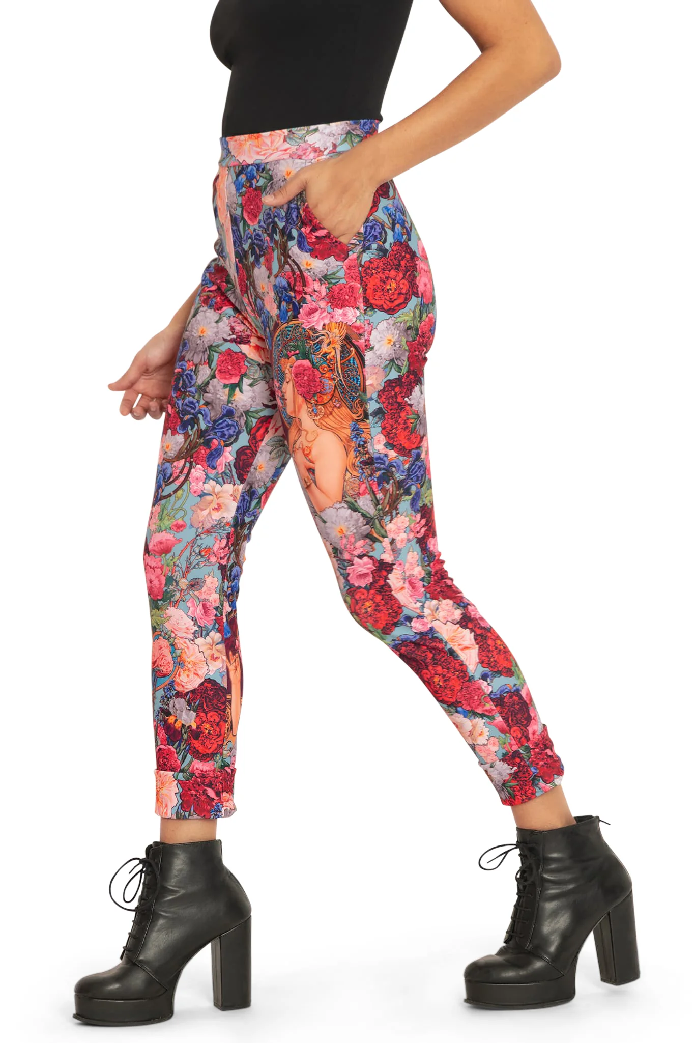 Fragrance Of Violets Cuffed Pants - Image 3