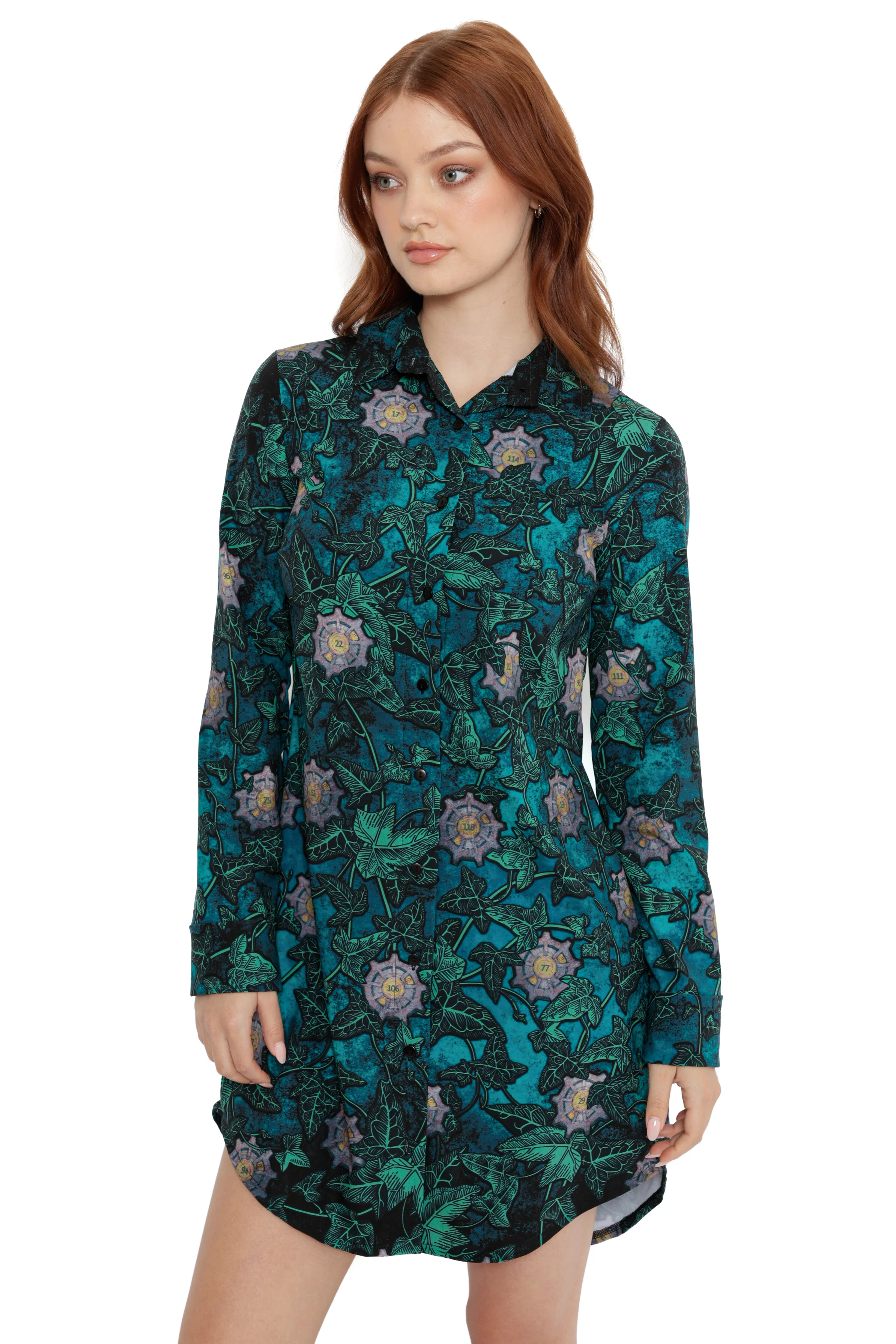 G.E.C.K Long Sleeve Business Time Shirt Dress - Image 7