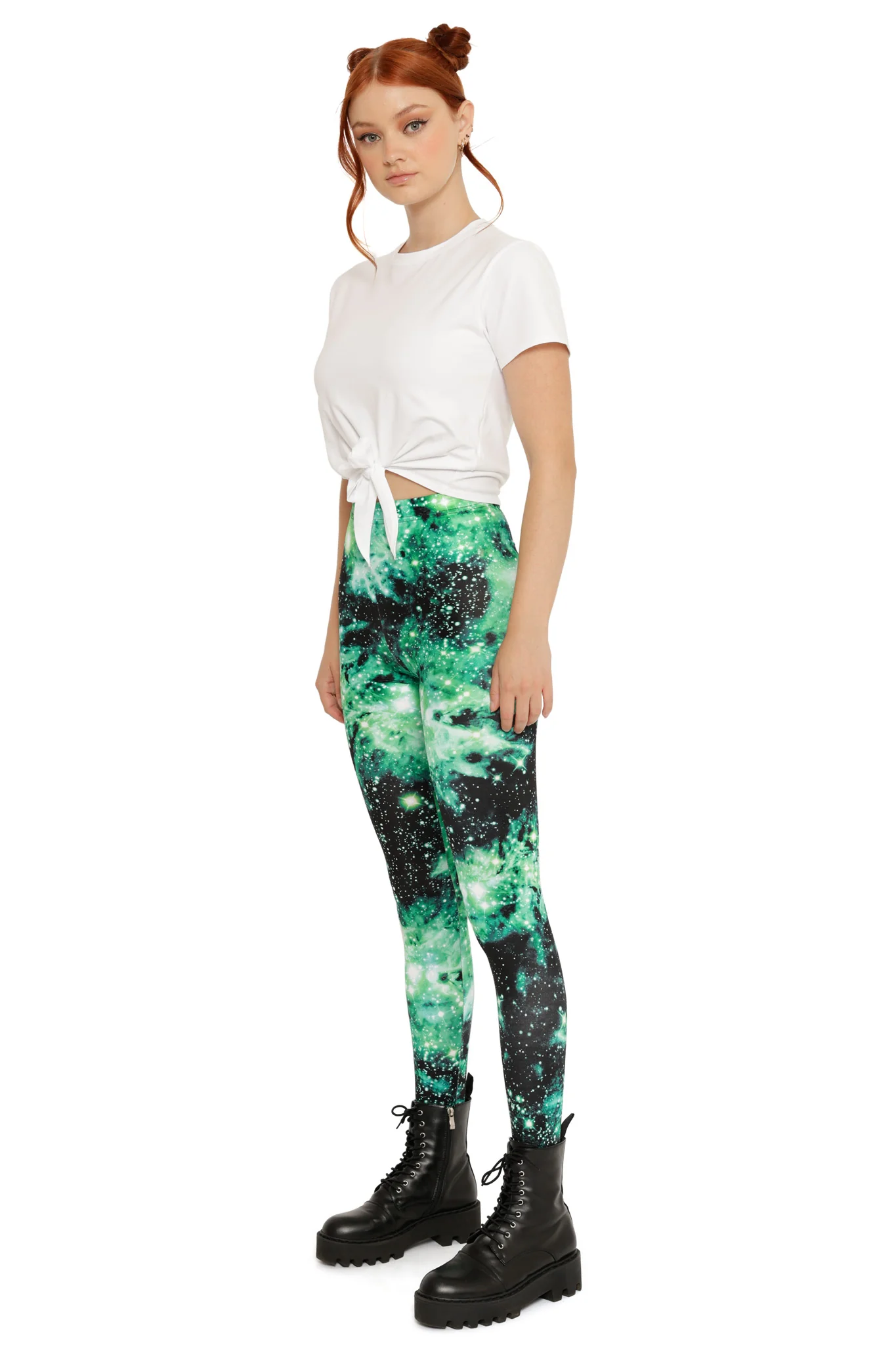 Galaxy Emerald High Waisted Leggings - Image 5