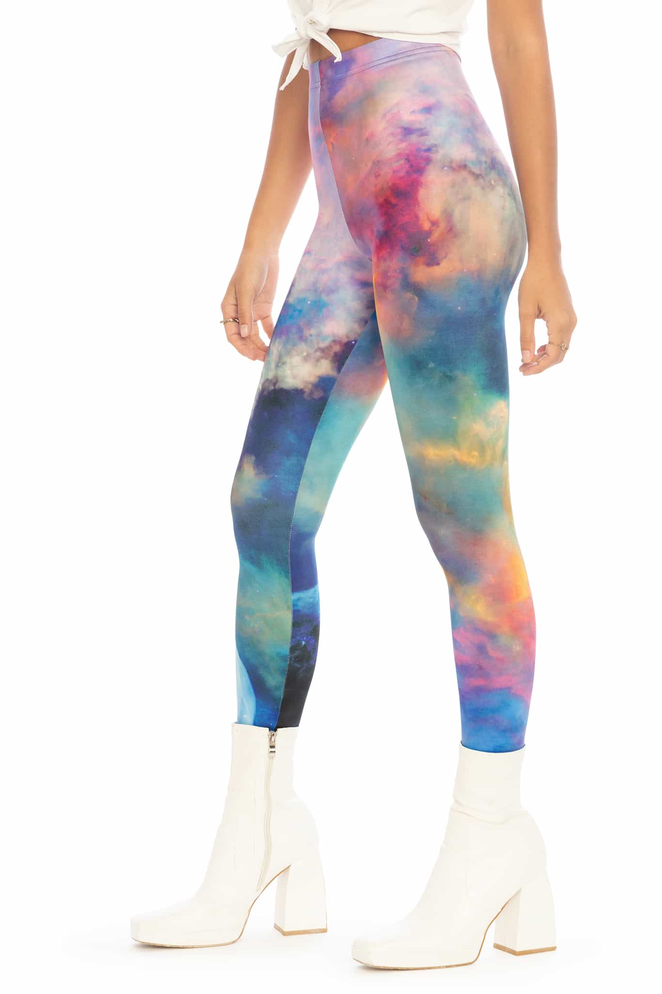 Galaxy Lagoon High Waisted Leggings - Image 3