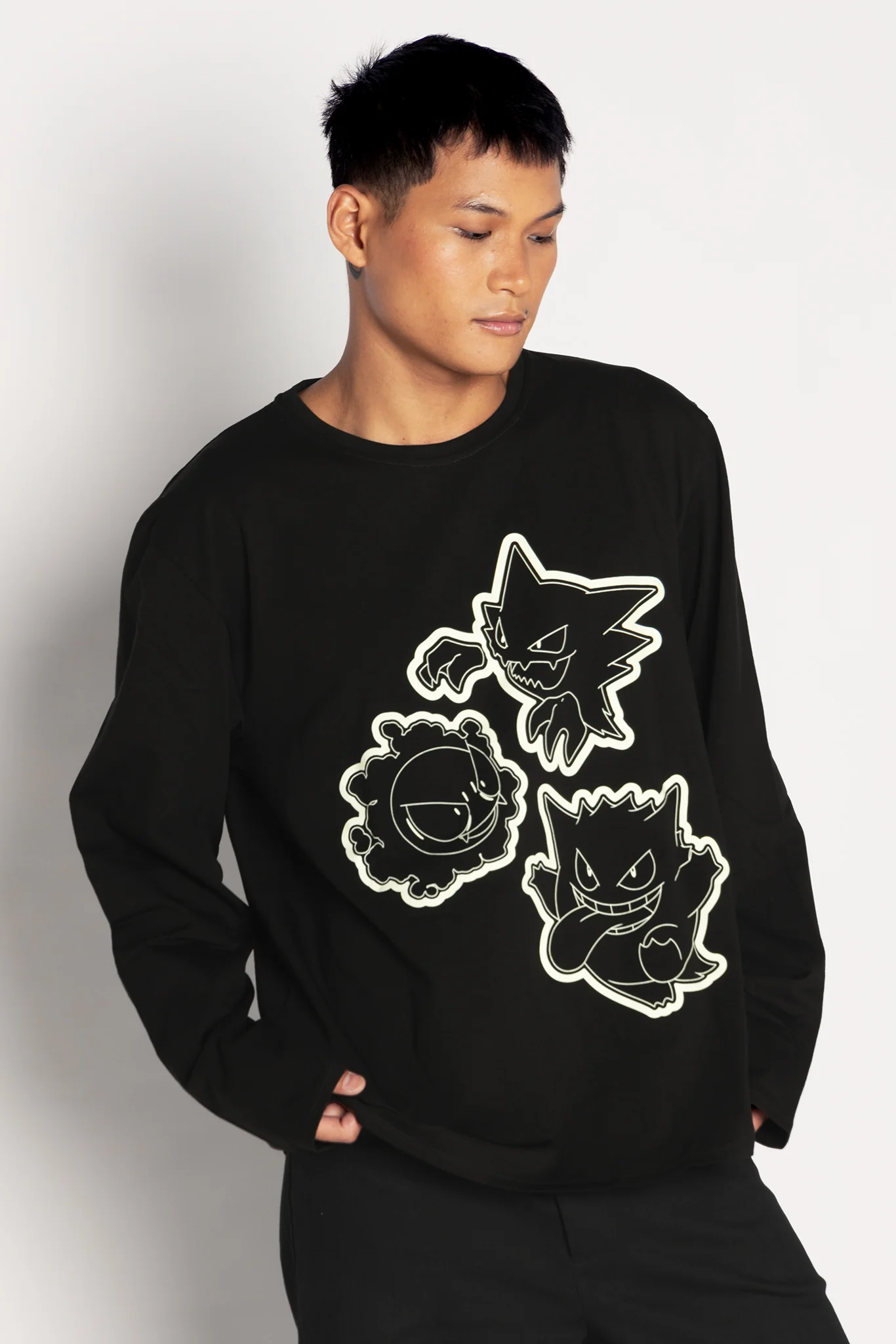 Gastly Evolution Long Sleeve Oversized Boyfriend Tee - Image 8