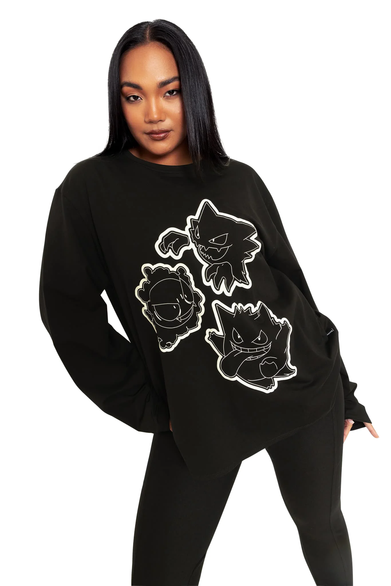 Gastly Evolution Long Sleeve Oversized Boyfriend Tee - Image 9