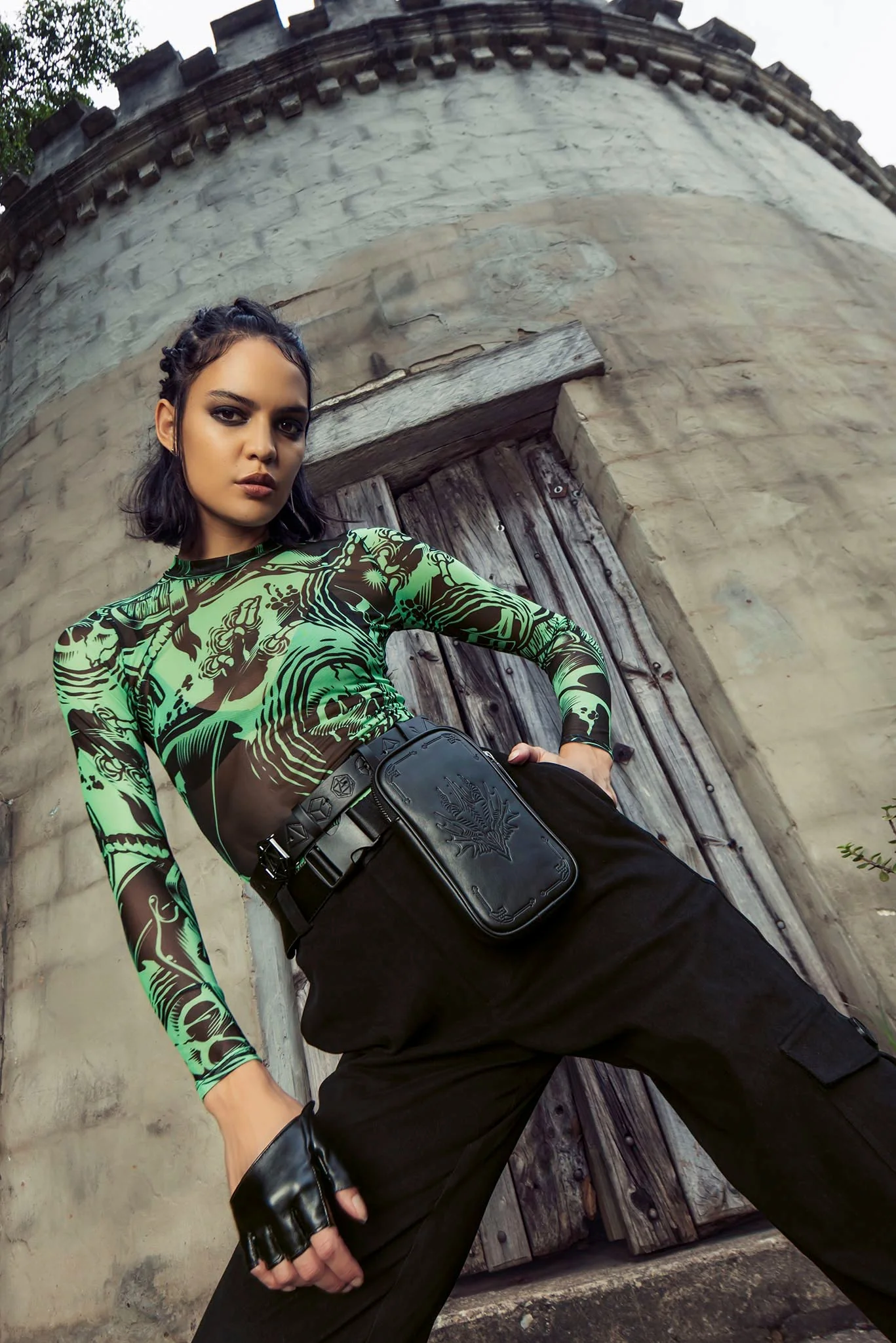 Gelatinous Cube Sheer High Neck Long Sleeve Top - Image 10