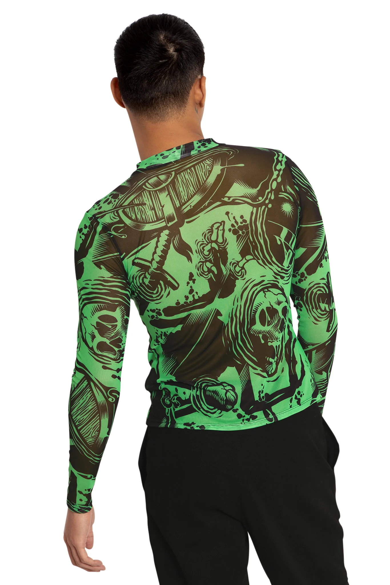 Gelatinous Cube Sheer High Neck Long Sleeve Top - Image 9