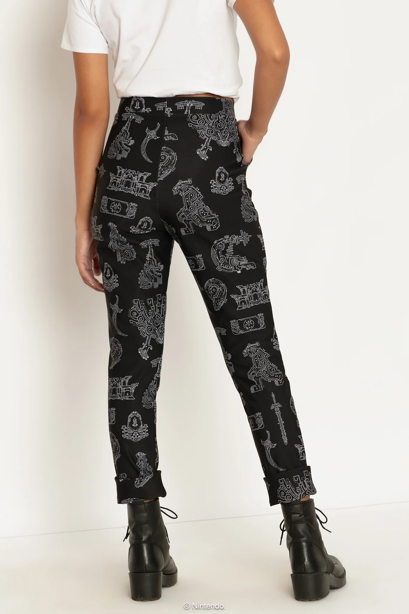 Geoglyphs Cuffed Pants - Image 2