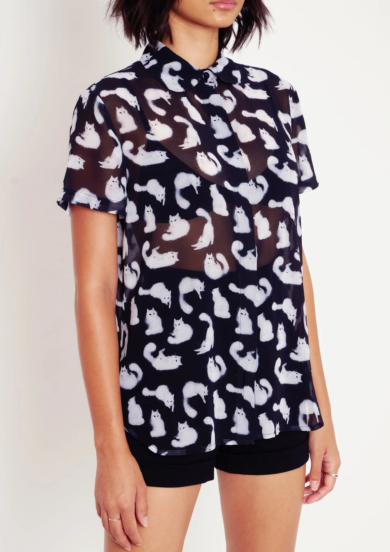 Ghost Kitties Cute As A Button Shirt - Image 6