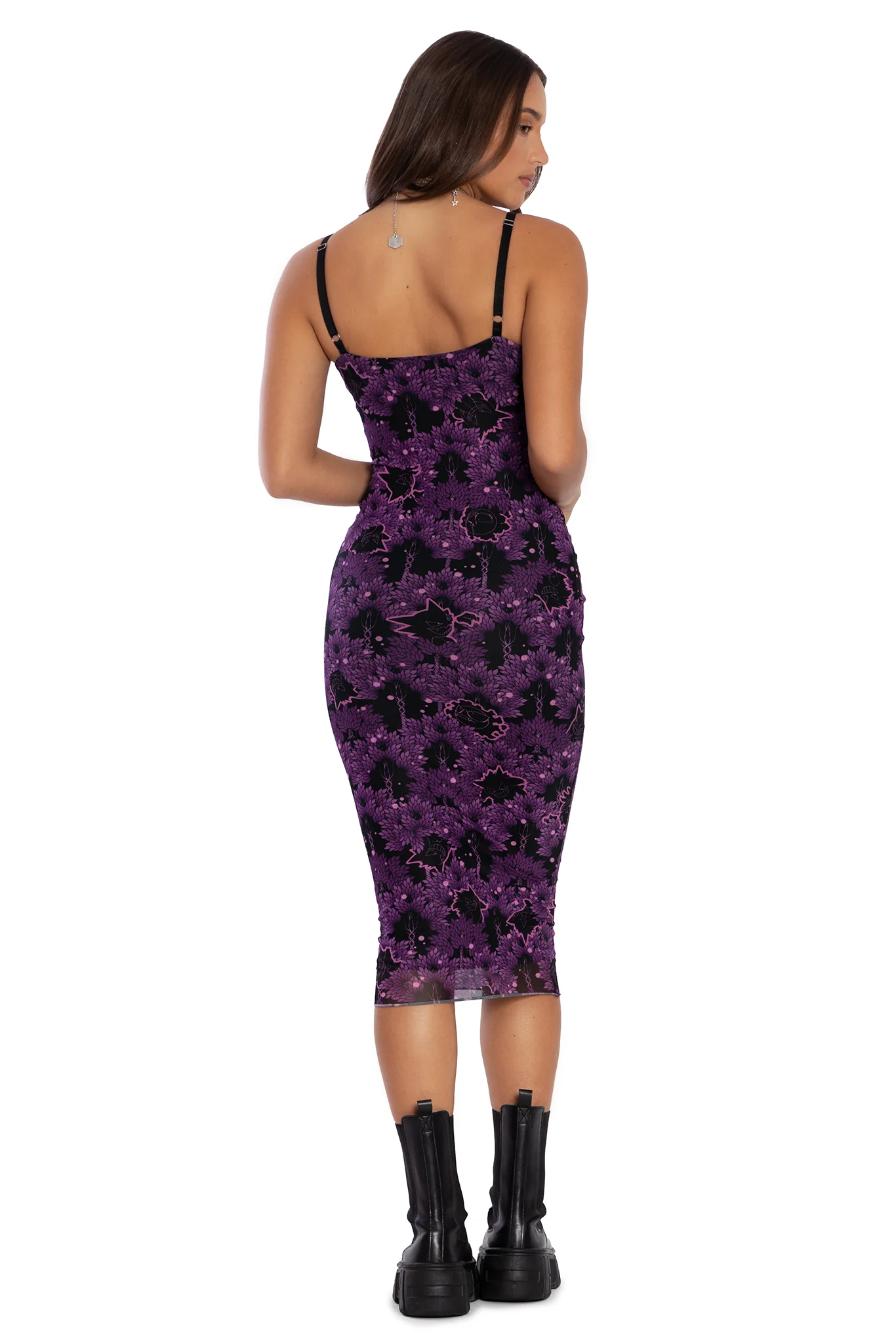 Ghost-type Forest Sheer Bodycon Slip Dress - Image 2