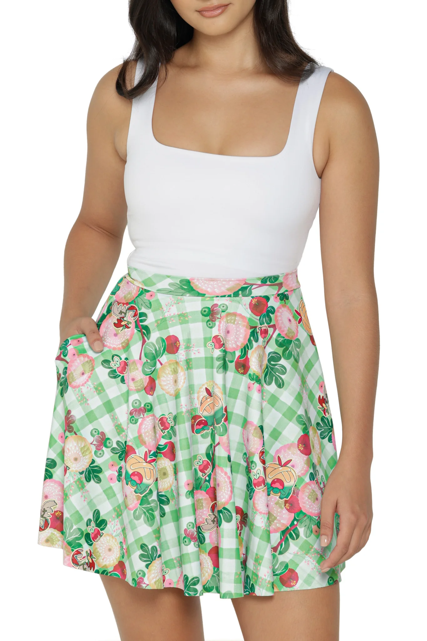 Gingham Applin Evolution Pocket Skater Skirt - Image 4