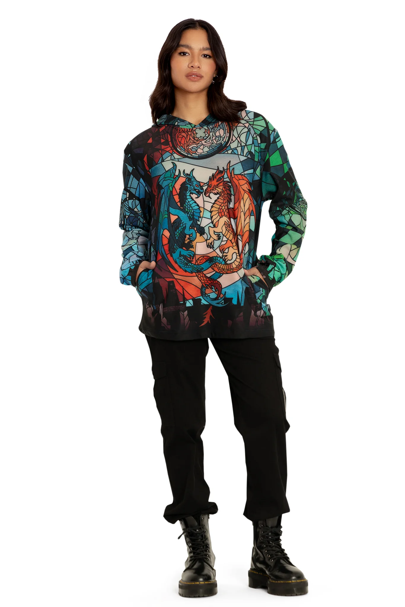 Glass Dragons Hoodie Sweater - Image 4