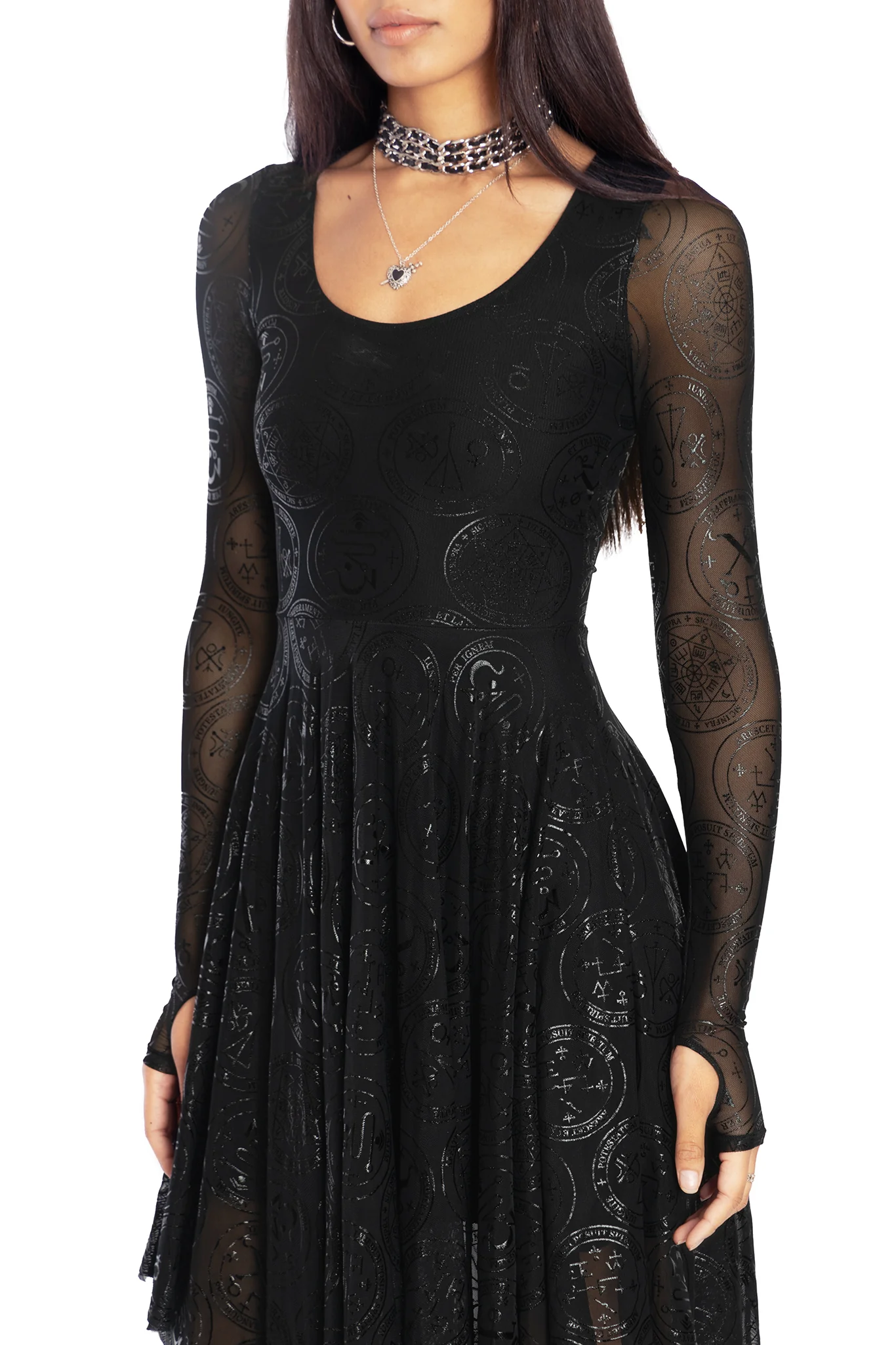 Good Charms Long Sleeve Handkerchief Dress - Image 3
