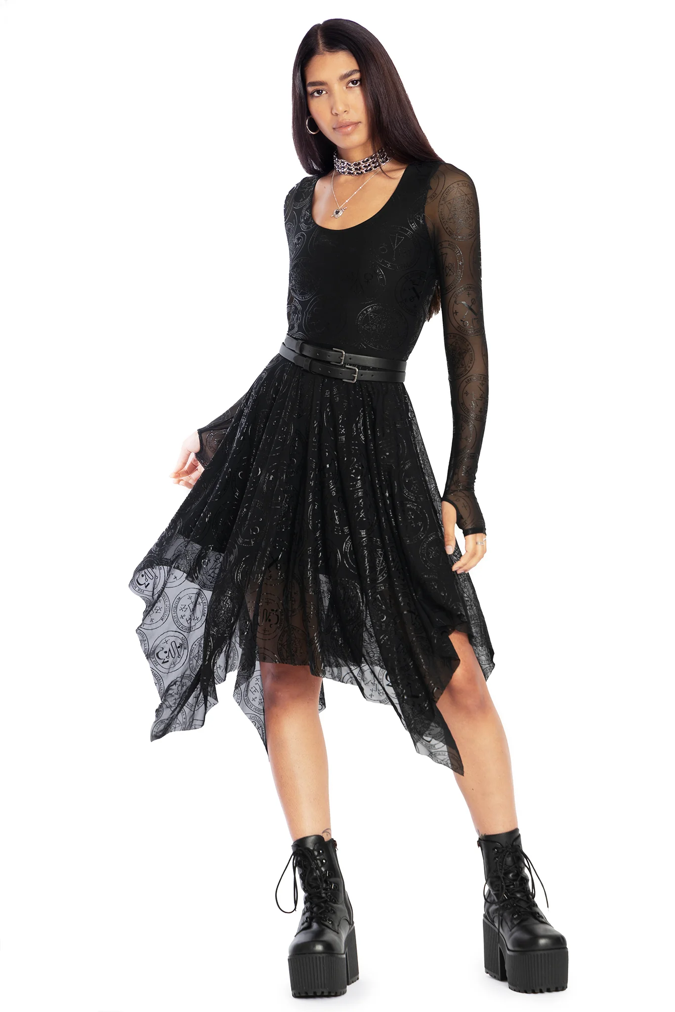 Good Charms Long Sleeve Handkerchief Dress - Image 6