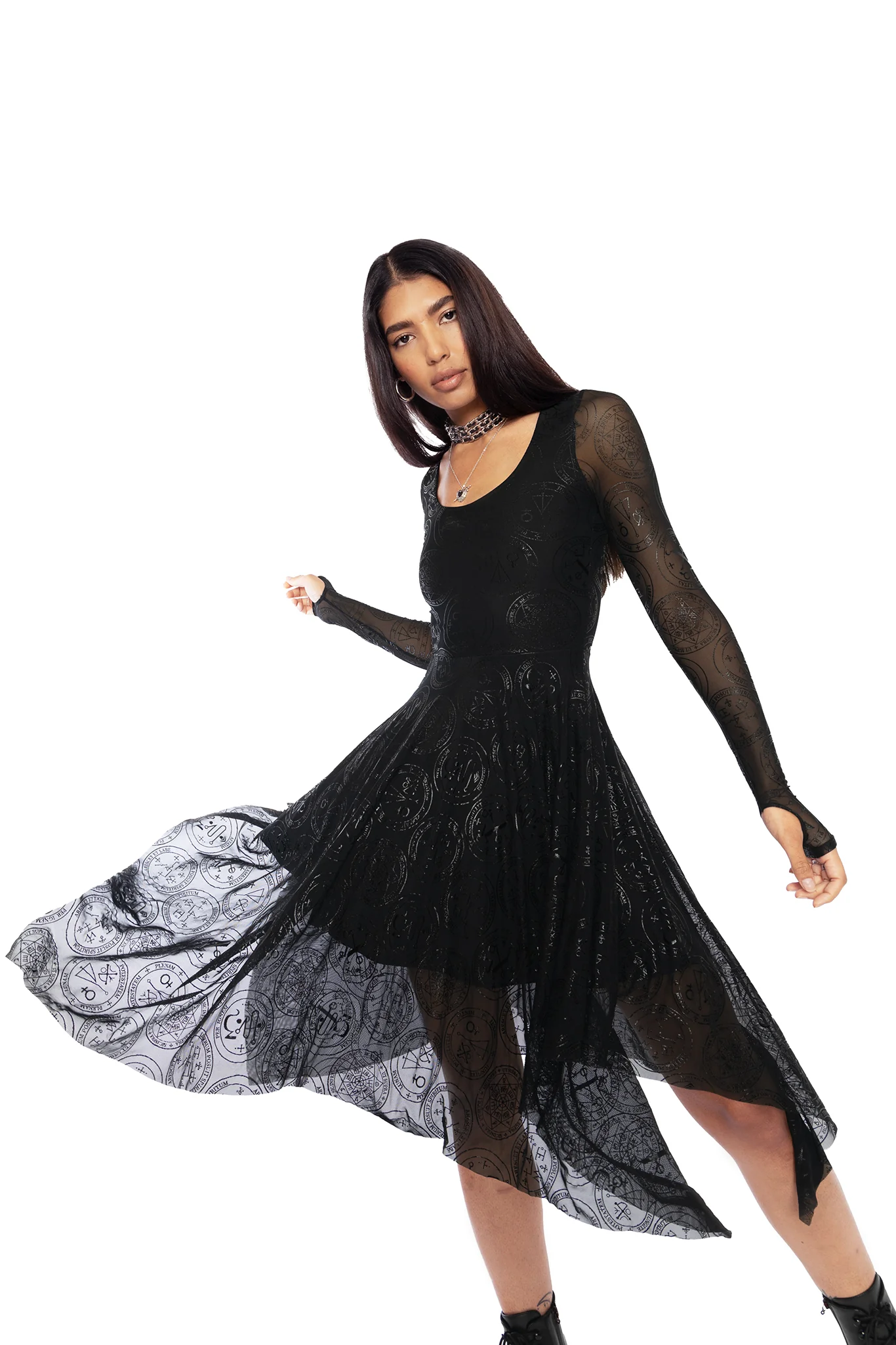 Good Charms Long Sleeve Handkerchief Dress - Image 7