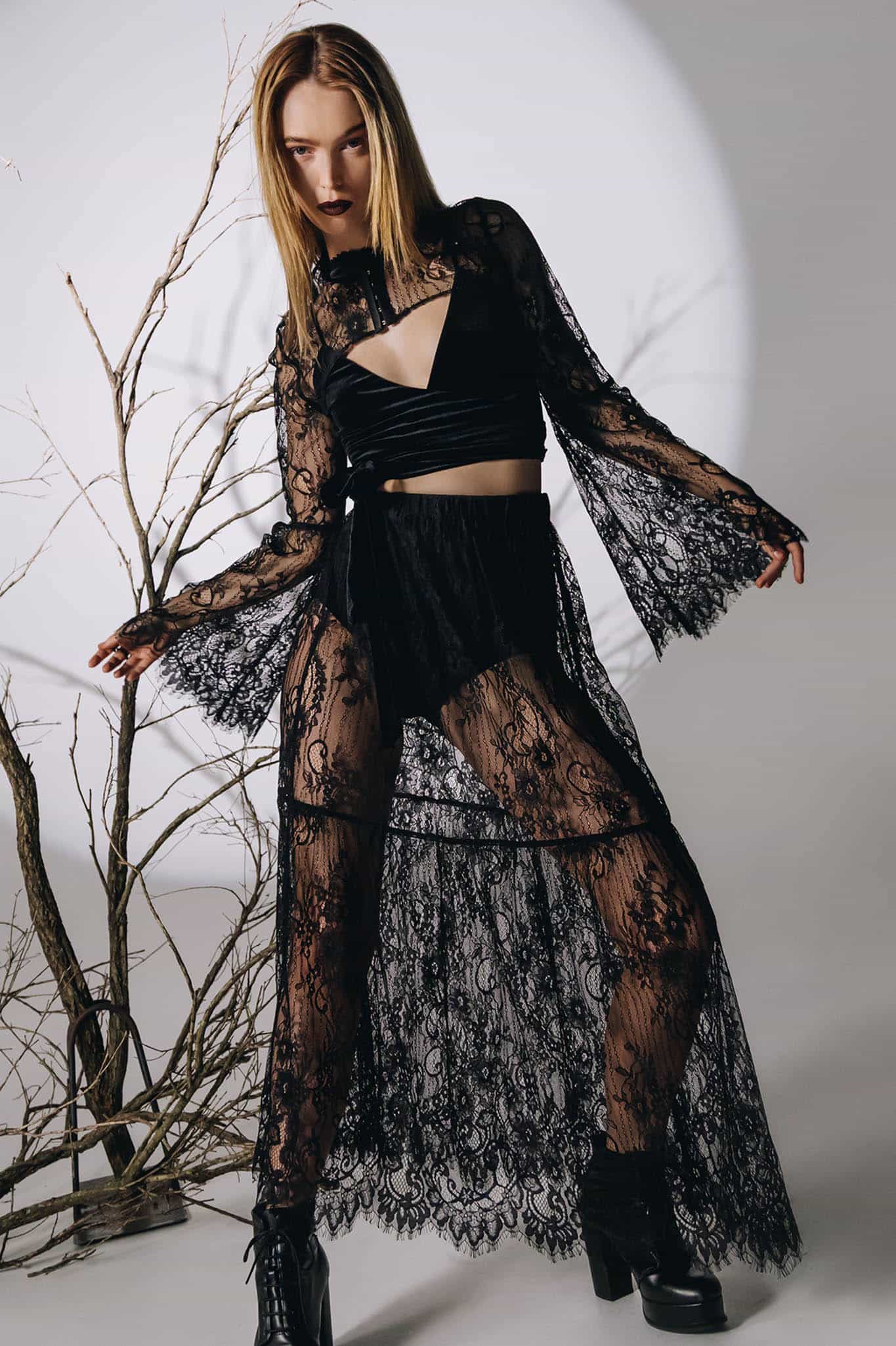 Gossamer Lace Maxi Skirt - Image 2