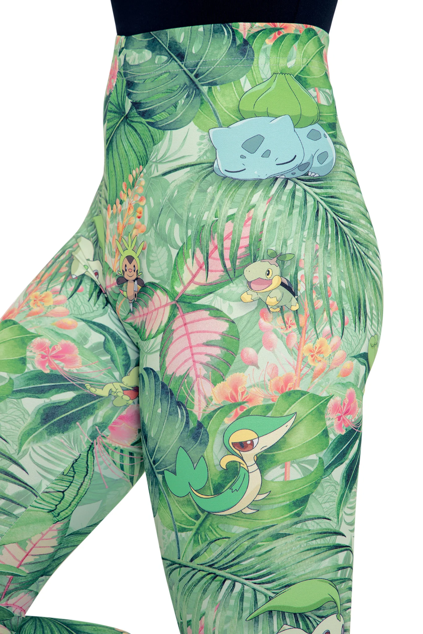 Grass-type Starters High Waisted Matte Finish Leggings - Image 3