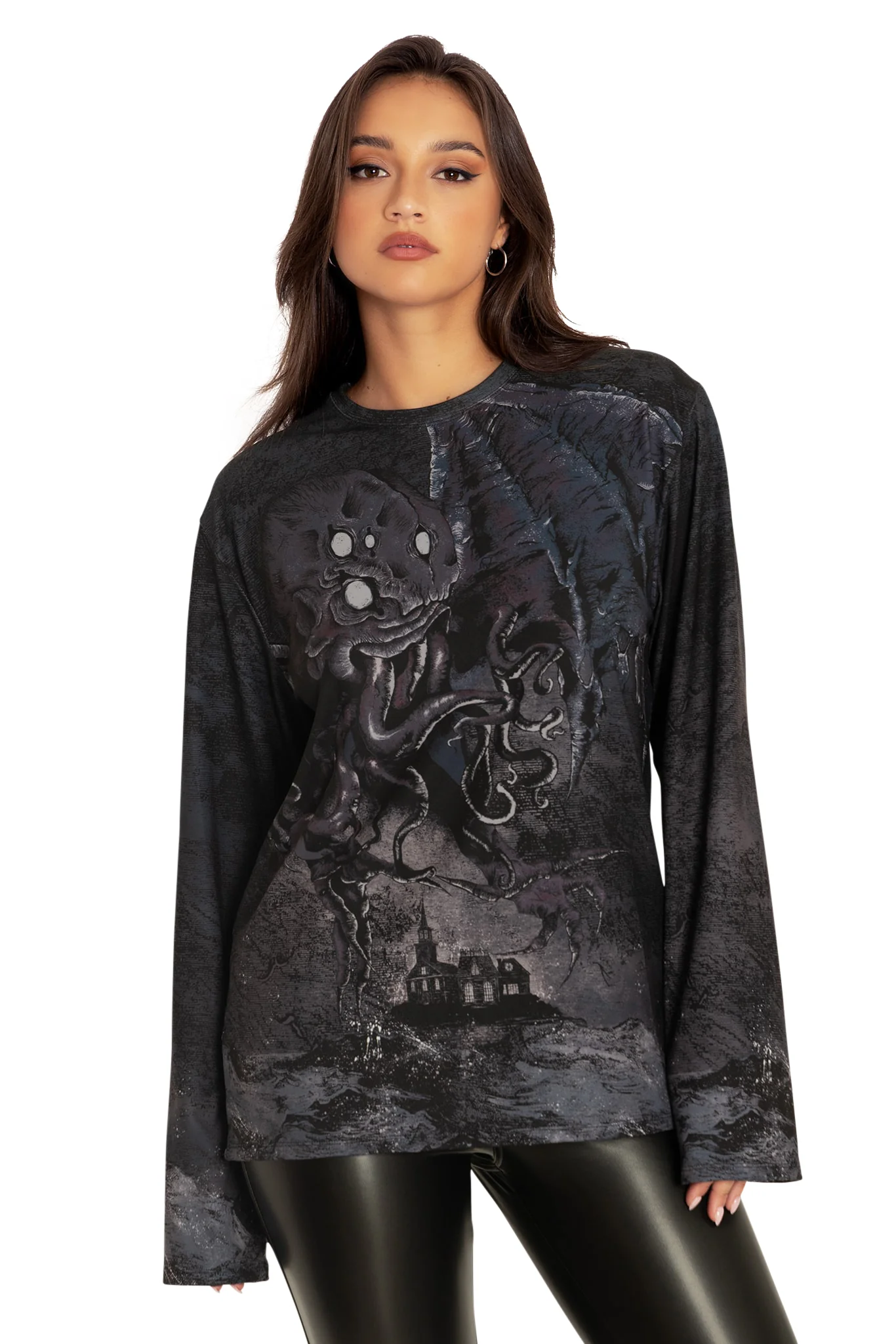 Great Old Ones Long Sleeve Oversized Boyfriend Tee
