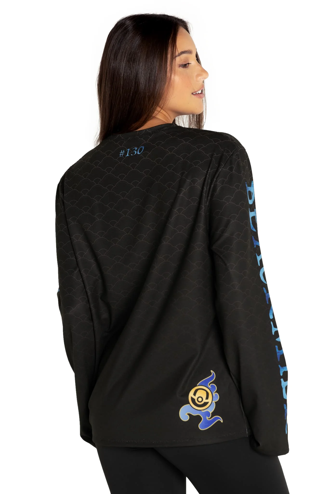 Gyarados Long Sleeve Oversized Boyfriend Tee - Image 2