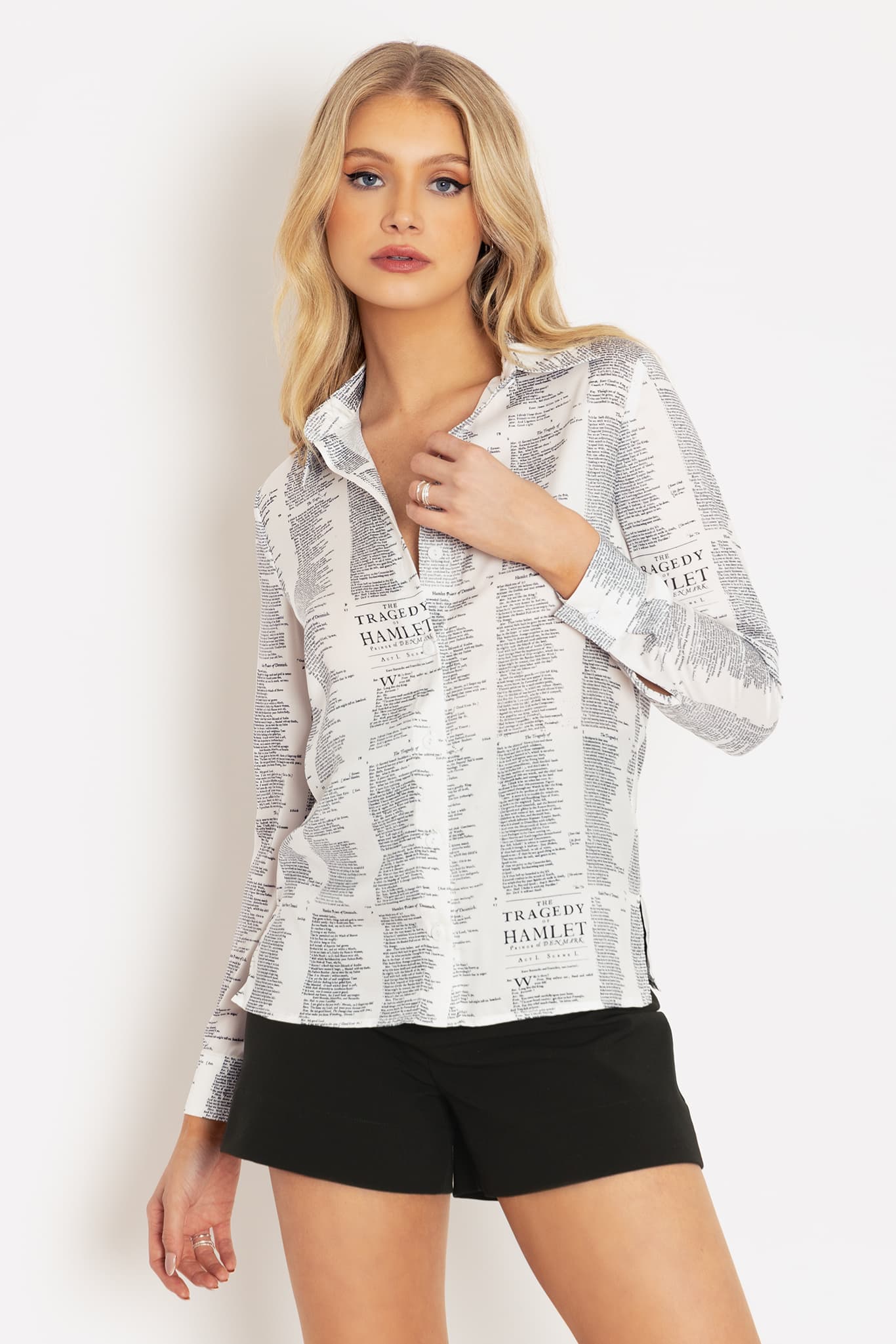 Hamlet White Long Sleeve Work It Shirt - Image 2